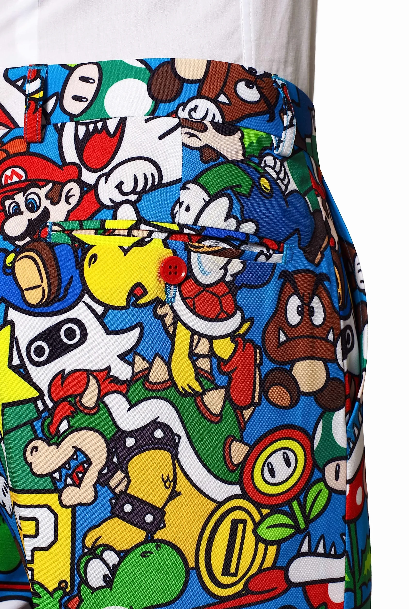 OppoSuits Zabawny szalony strój na bal absolwentów dla mężczyzn - kompletny zestaw: kurtka, spodnie i krawat, wielokolorowa, 52