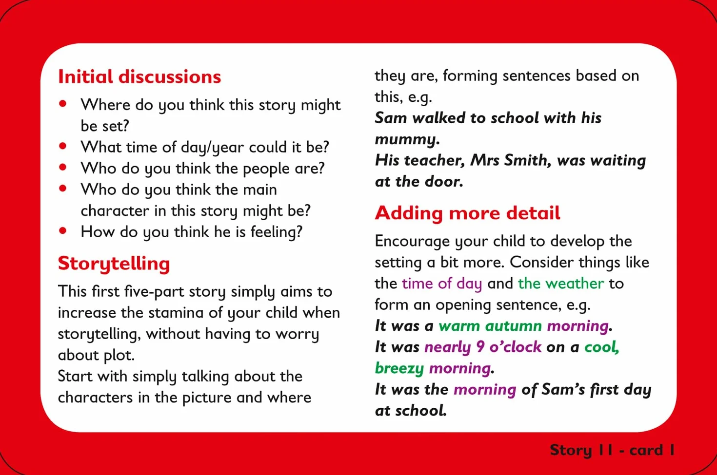Storytelling Flashcards: Ideal for home learning