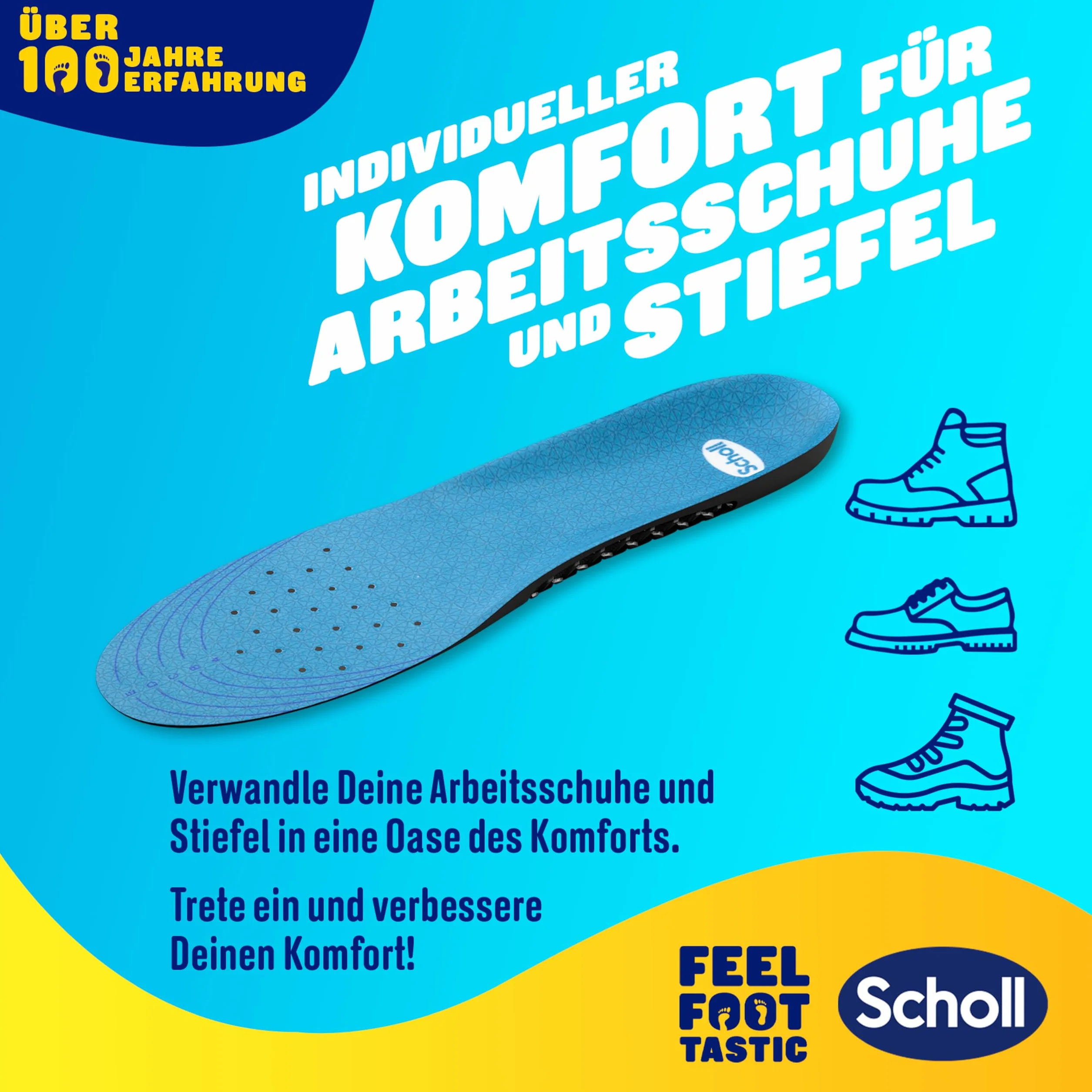 Scholl Gel Activ Work wkładki dla mężczyzn, rozmiar 40-43