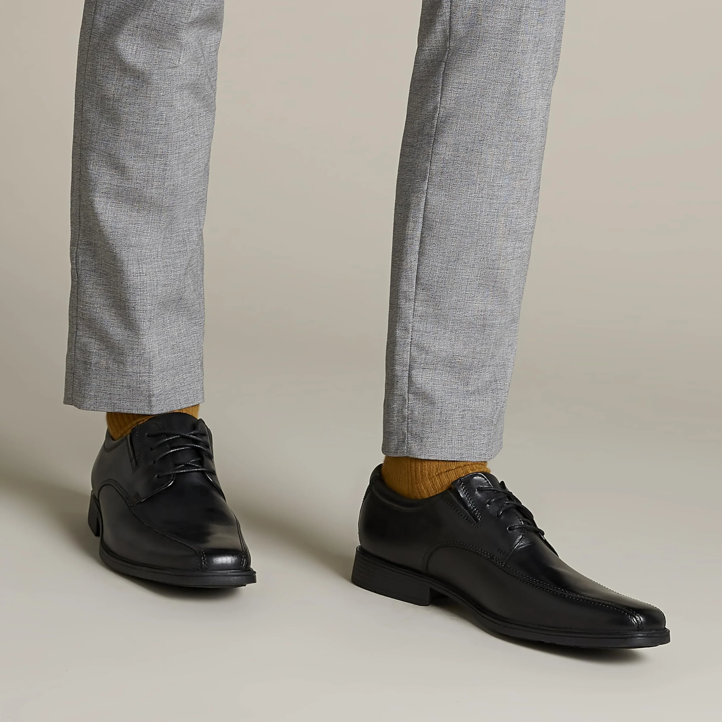 Clarks Tilden Walk Mens Black Leather, 8.5