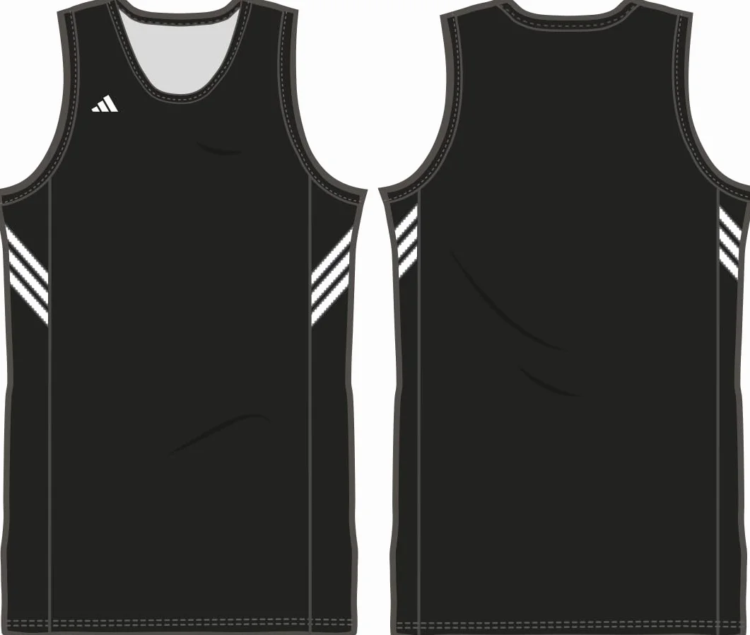 adidas Mezczyzni M Everyday Pro Bball Jersey Shirt, Black/White, L