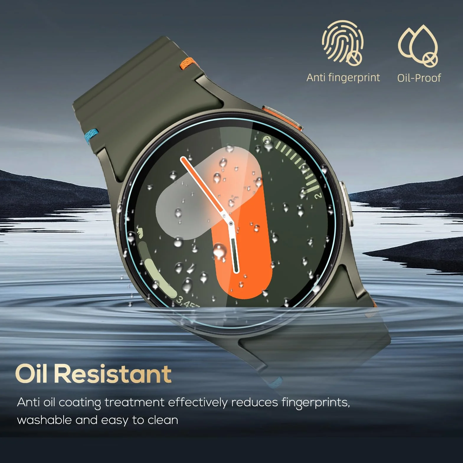 Folia ochronna na wyświetlacz do Samsung Galaxy Watch 7 / 6 / 5 / 4 mm, 44 mm, odporna na zarysowania HD, folia ochronna na wyświetlacz do zegarka Galaxy Watch 4/5/6/7, 44 mm