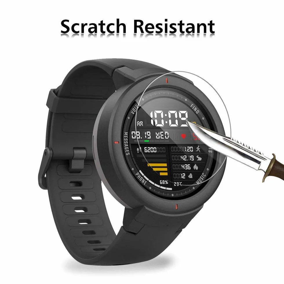 VGUARD 4-częściowa folia ochronna na ekran do zegarka Huawei Watch GT/GT Active/Garmin Swim 2/Garmin Forerunner 45 Plus/Amazfit Verge/Verge Lite/Amazfit T-Rex/TicWatch Pro/Fossil Gen 6 42 mm