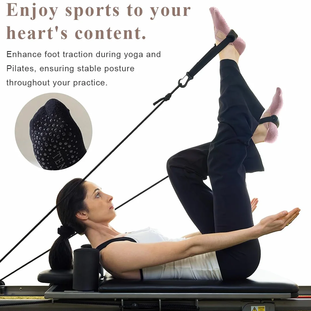4 pary Pilates skarpety dla kobiet 4 kolory bawełniane antypoślizgowe skarpety do pilatesu reformer joga balet taniec i sport dom akcesoria do jogi pilates miękkie