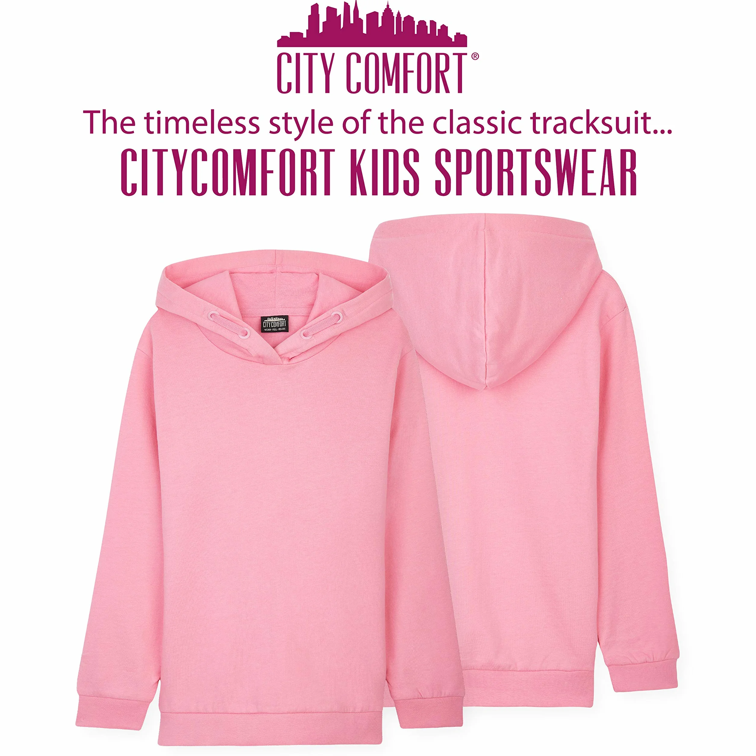 CityComfort Dres dla dziewcząt, bluzy z kapturem i biegaczy dla dzieci 3-14 lat