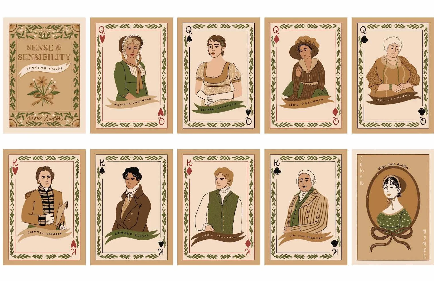 Literary Suits: Jane Austen Collection: Playing Cards for Austenites: Playing Cards for Austenites