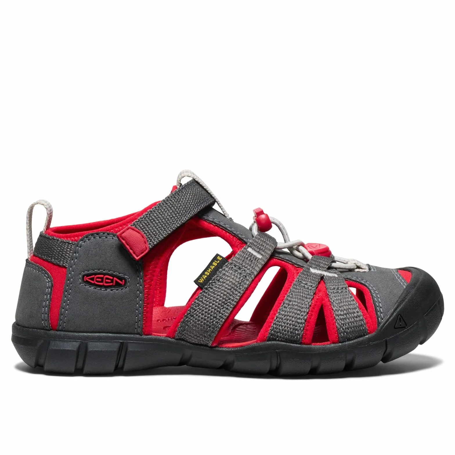 KEEN Seacamp 2 CNX sandały unisex dla dzieci i młodzieży, Szary magnes czerwony dywan, 37 EU