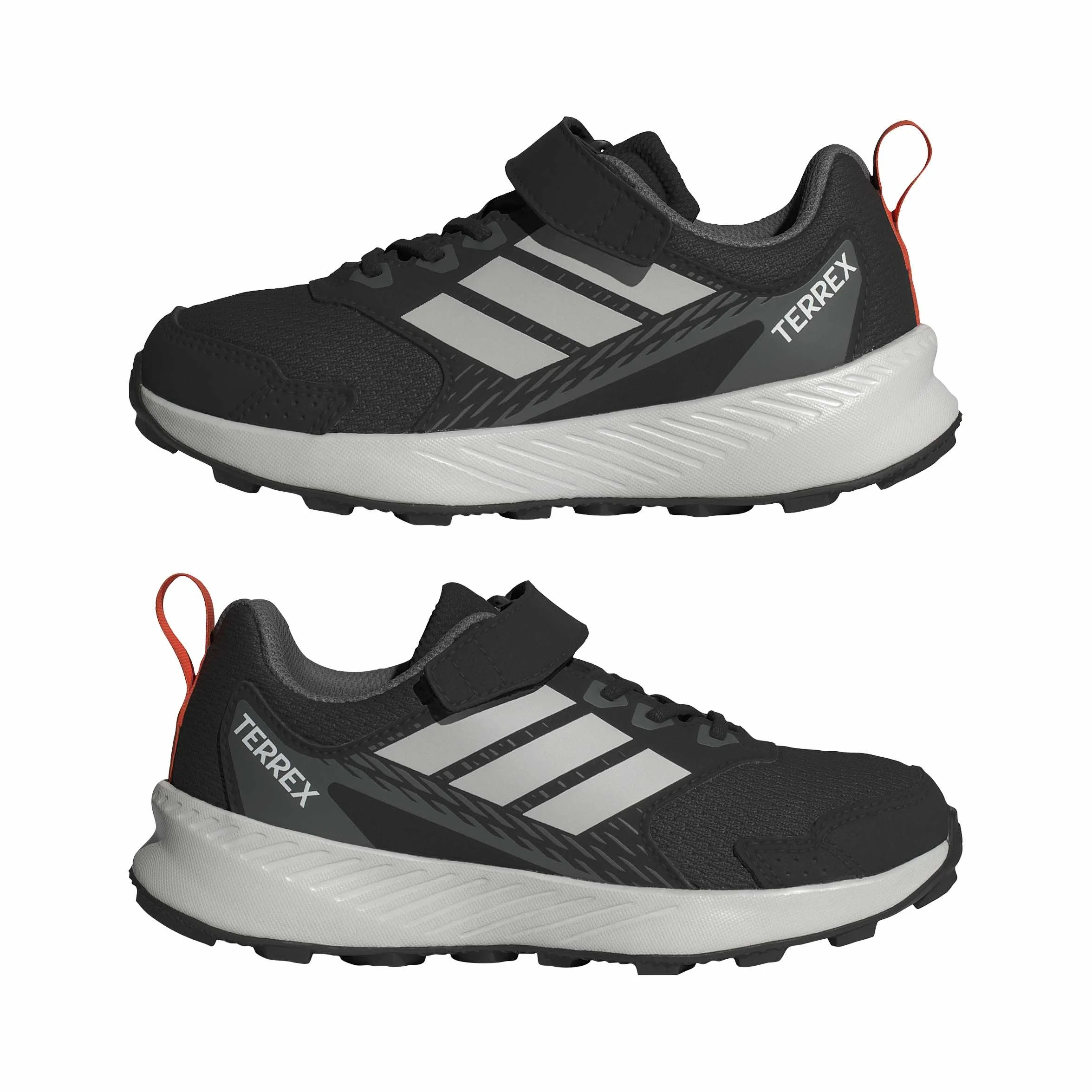 adidas Uniseks - dzieci Terrex Tracefinder Trail Running Children Shoes, Core Black/Grey One/Semi Impact Orange, 31 EU