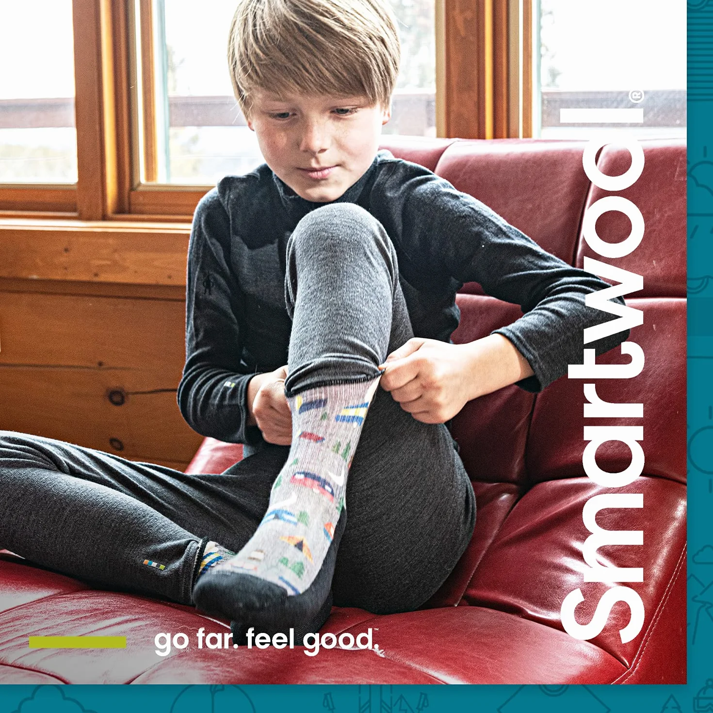 Smartwool Dziecięce skarpety narciarskie z poduszką OTC Uniseks - dzieci Kids' Ski Light Cushion Otc Socks (1 w zestawie)