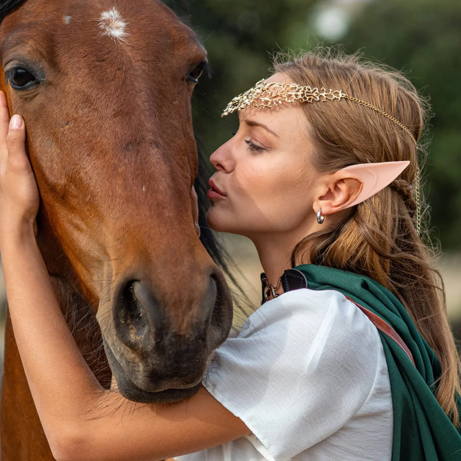 Cobee Cosplay Wróżka Pixie - elfie uszy, 3 pary wróżek, uszy kobola, na imprezę, do kostiumu, akcesoria na Halloween, Boże Narodzenie, przyjęcie okolicznościowe (kolor jasnoróżowy)