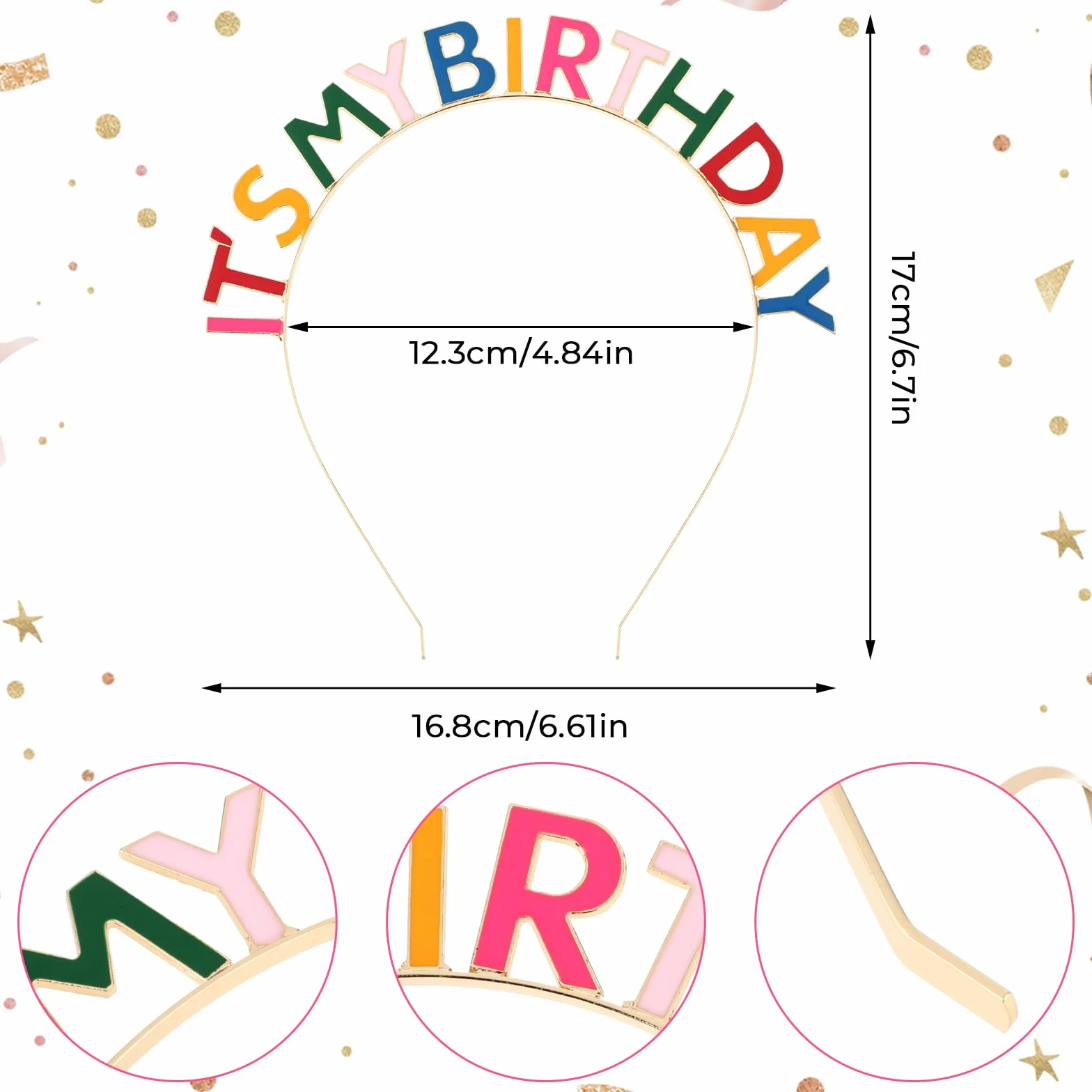 Giantree Urodzinowe opaski na głowę dla kobiet dziewcząt, 'It's My Birthday' korony błyszczące kryształ górski opaska do włosów z okazji urodzin akcesoria dla kobiet uroczystości urodziny przyjęcie