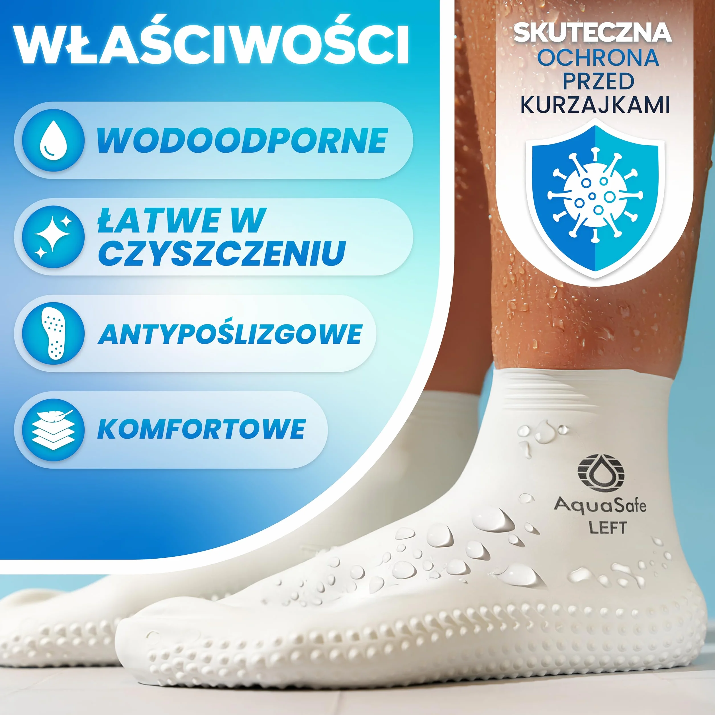 Lateksowe skarpetki do pływania dla dorosłych i dzieci – unisexowe skarpetki do pływania chroniące przed kurzajkami