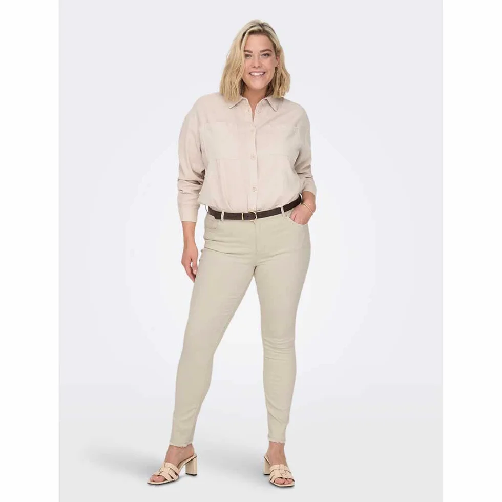 ONLY Carmakoma Carwilly Reg Ank Raw Sk Dnm Dot019 Noos - spodnie jeansowe Kobiety