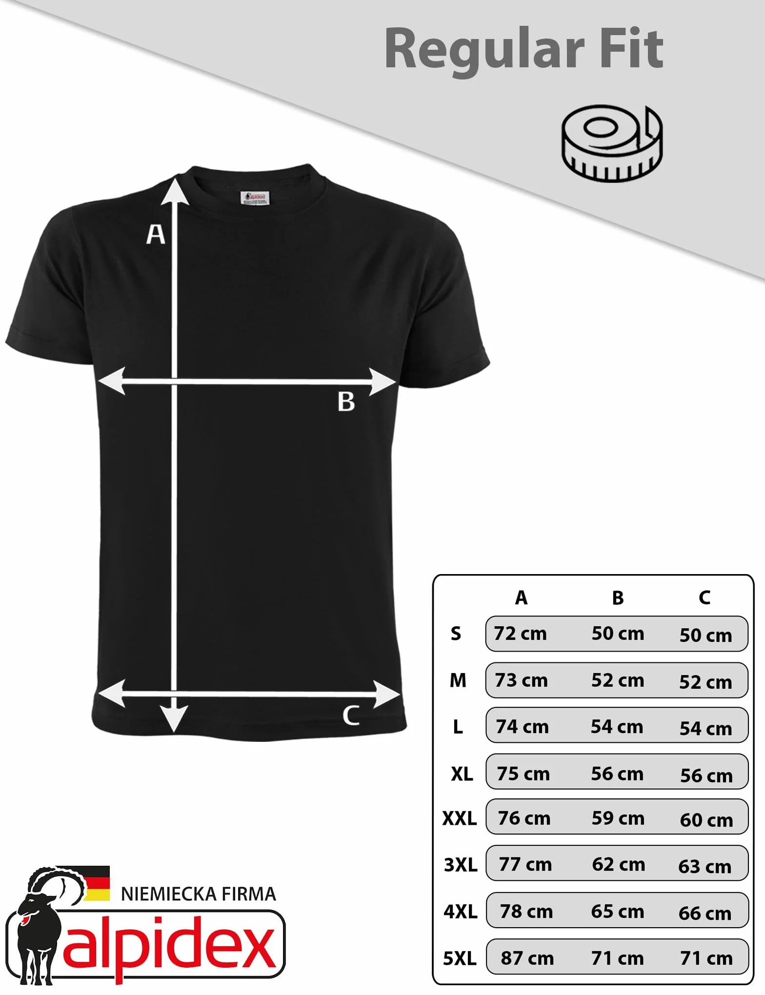 ALPIDEX T-shirt Koszulki Męskie Zestaw Set 5 Sztuk Okrągłym Dekoltem Jednokolorowe 100% Bawełna Krótki Rękaw S M L XL XXL 3XL 4XL 5XL