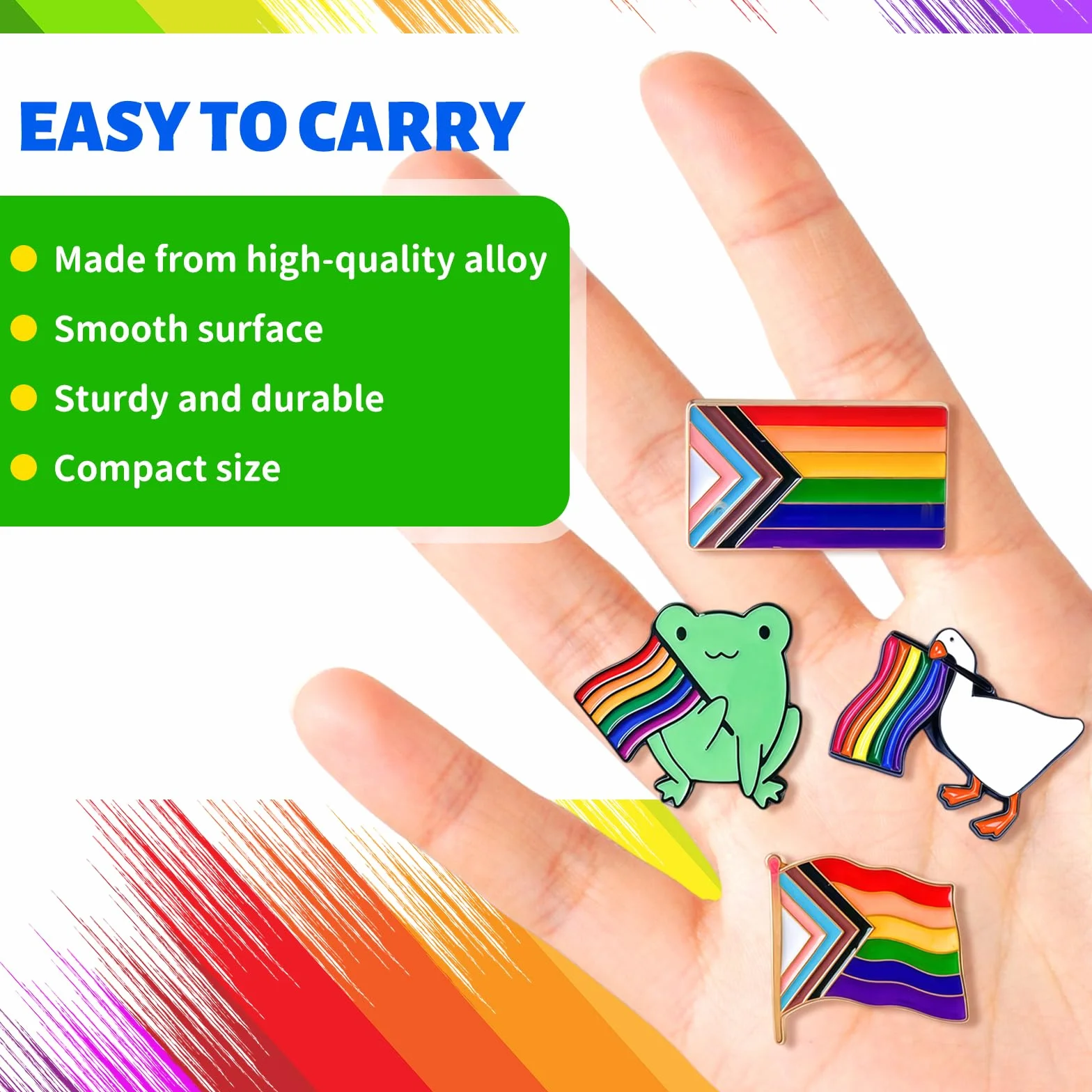 Zestaw 8 pinów Pride Pins, LGBTQ+ Rainbow Progress Flag Enamel Pin, LGBT Jewelry do plecaków, smyczy i akcesoriów