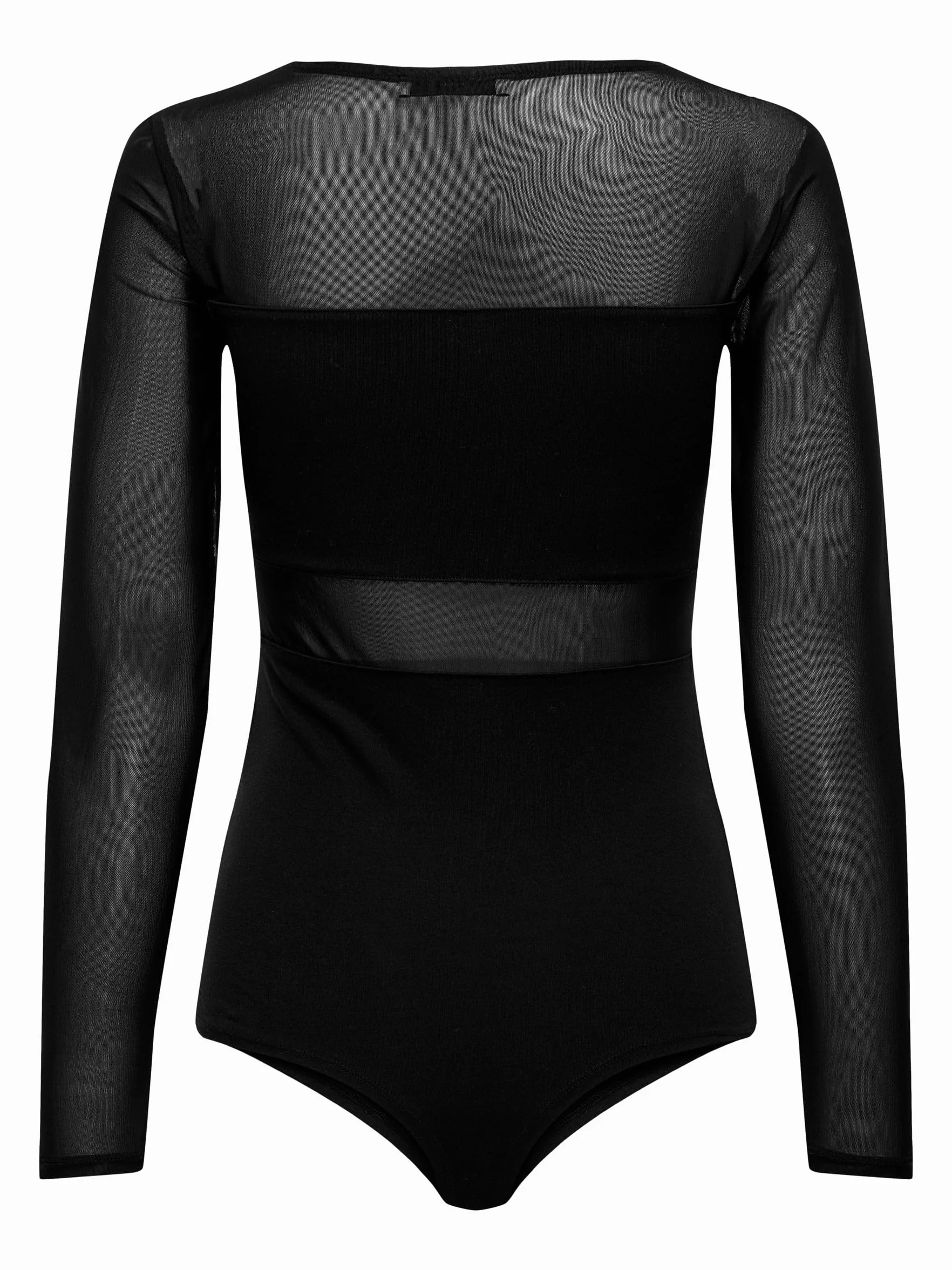 ONLY Damskie body Onlesther L/S Mesh Bodystocking JRS Body, czarny, XS