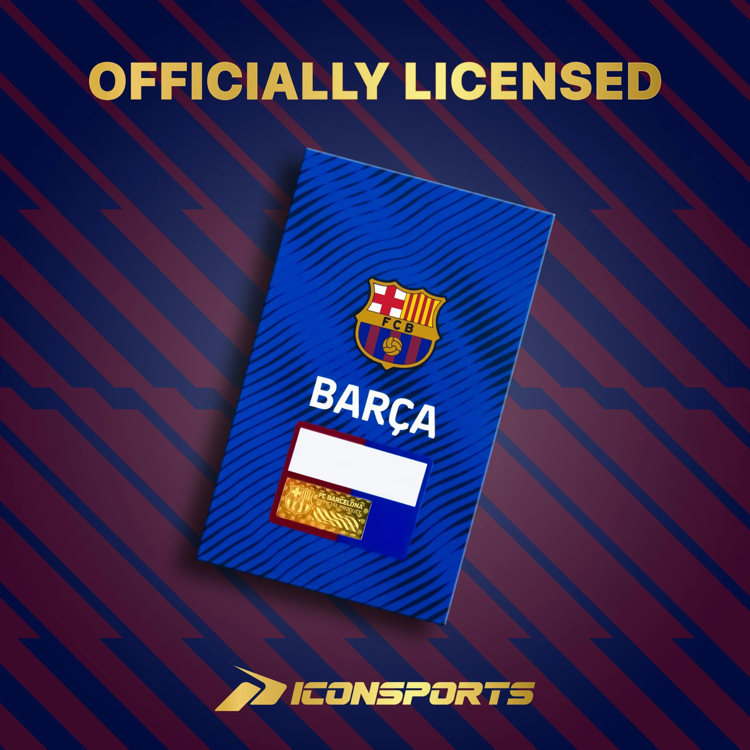 Icon Sports Męska kurtka treningowa Fc Barcelona na zamek błyskawiczny, czerwona, S