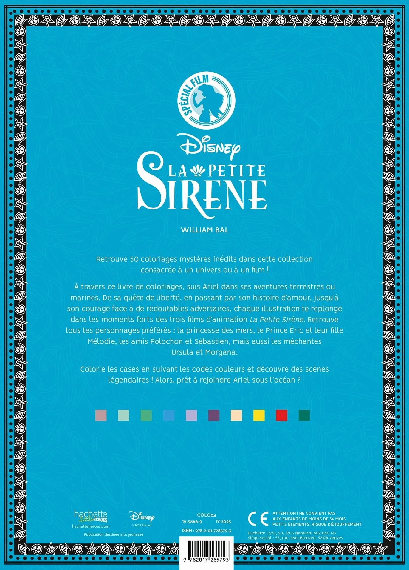 Coloriages Mystères Disney - Spécial film : La Petite Sirène: 50 coloriages mystères inédits