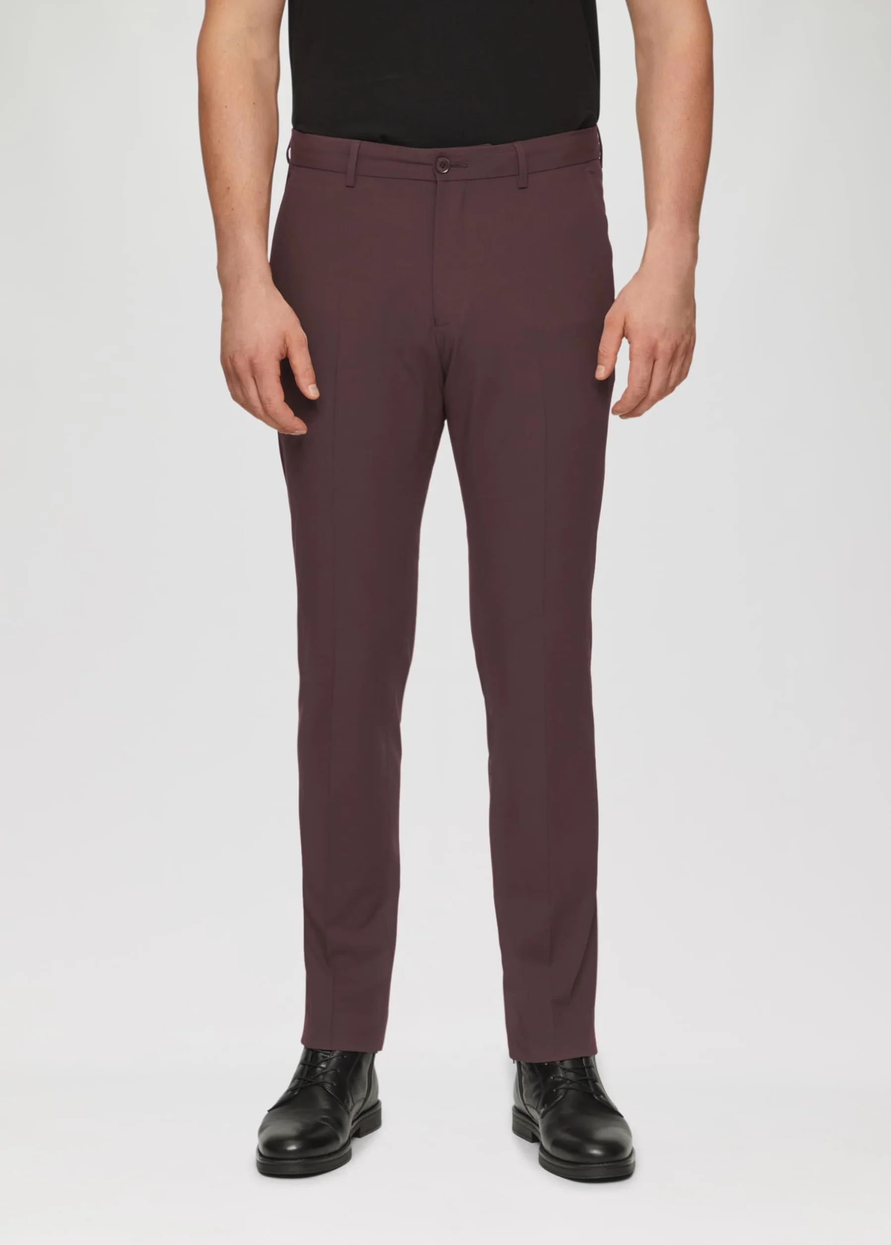 s.Oliver BLACK LABEL 2150908 - Spodnie garniturowe, mieszanka wełny, slim fit Mężczyźni