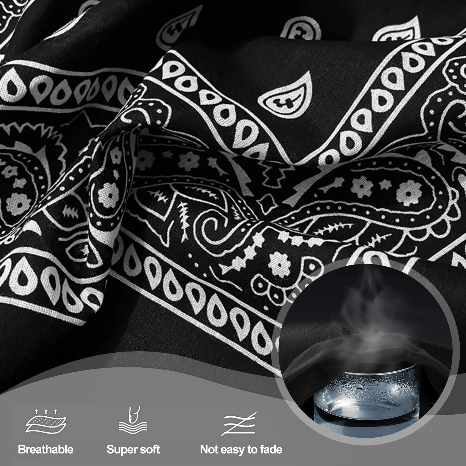 sularpek Bandana, bandana, chusta na głowę dla kobiet i mężczyzn, bandana z oryginalnym wzorem Paisley, nakrycie głowy