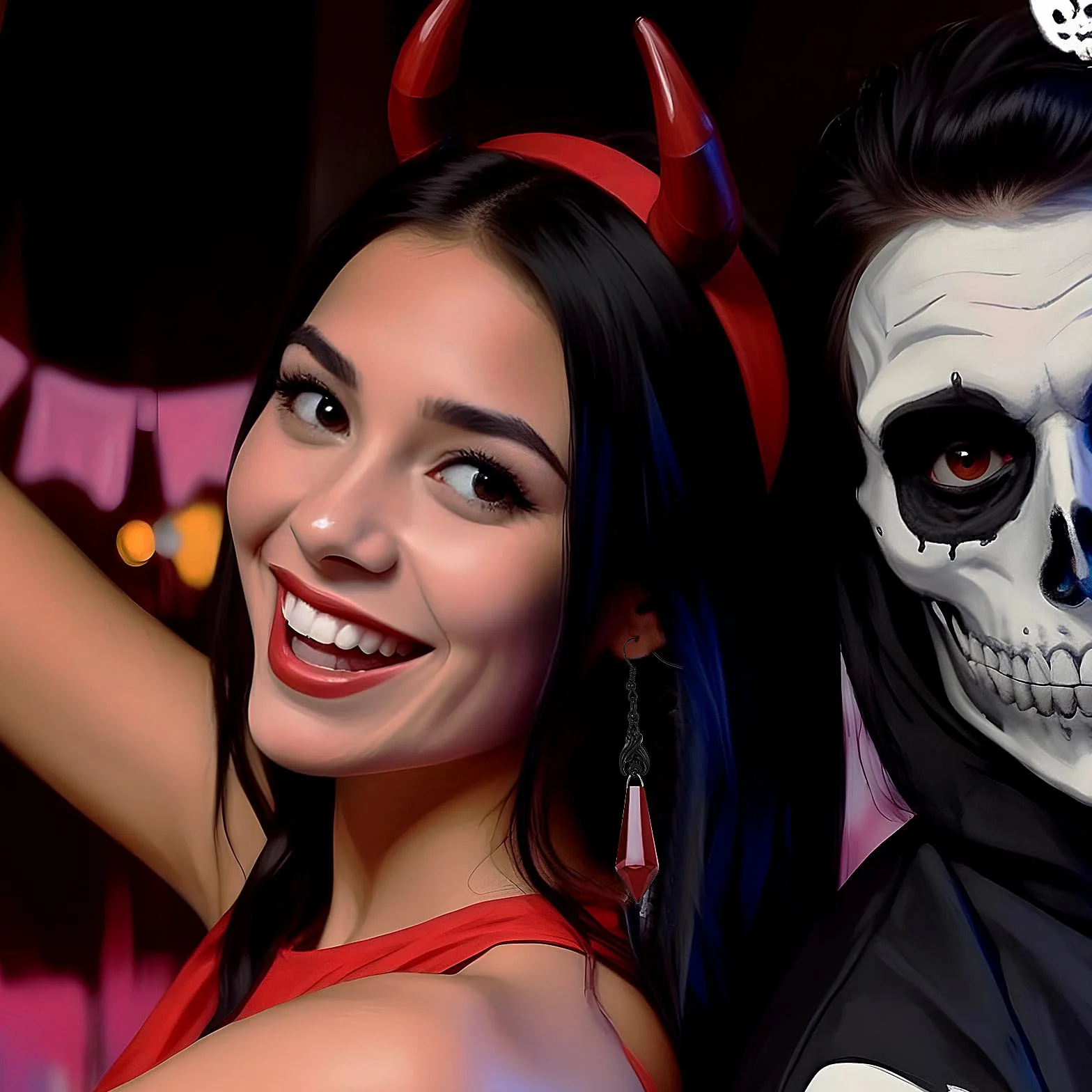 Sibba Gotycki nietoperz zwisające kolczyki 2 pary kryształowych klejnotów zwisające ciemny punk rock ćwieki halloweenowe wiszące kolczyki czerwone czarne kolczyki zwierzęce zdejmowane kolczyki do uszu