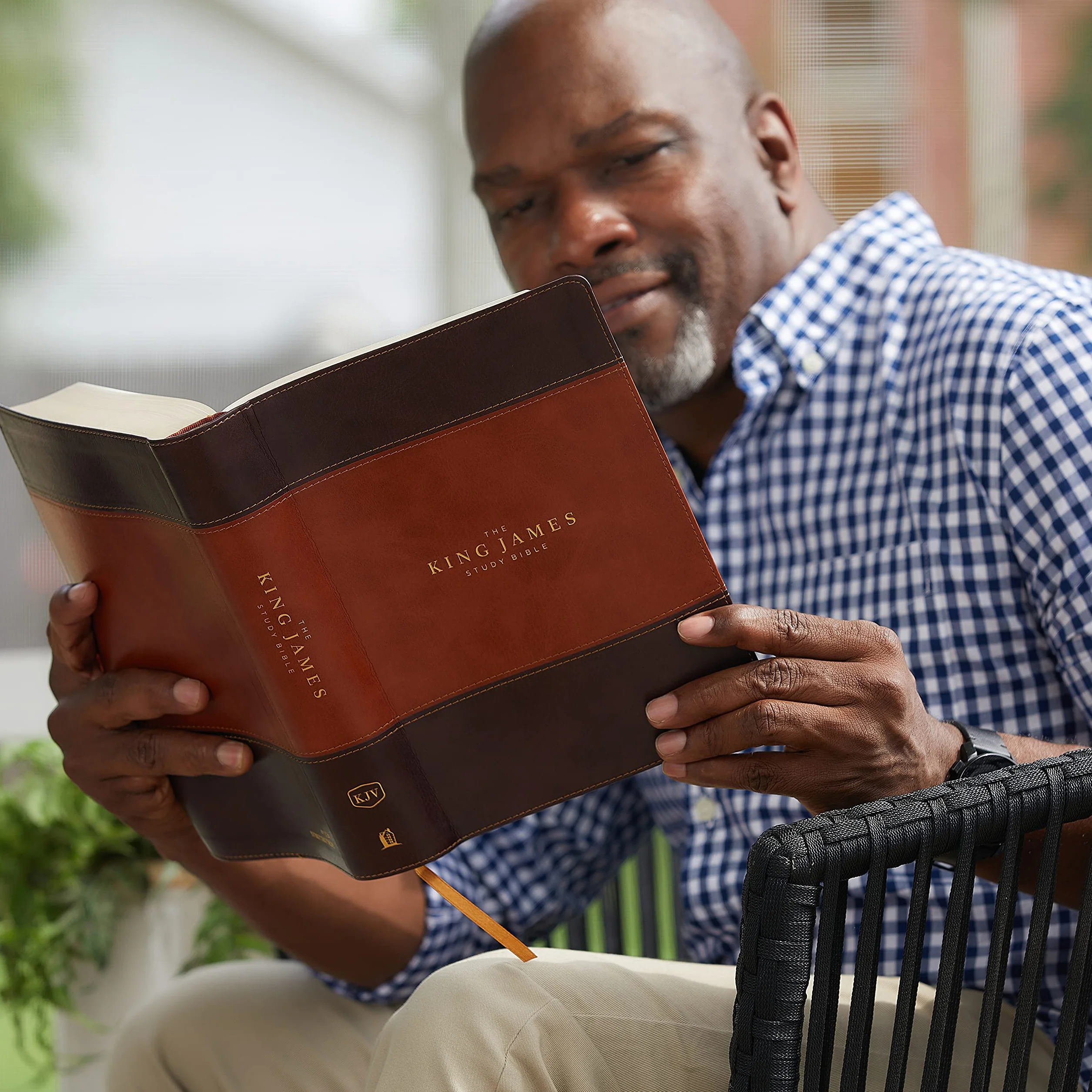 The King James Study Bible, Imitation Leather, Brown, Full-Color Edition: Holy Bible, King James Version – Great for Father's Day