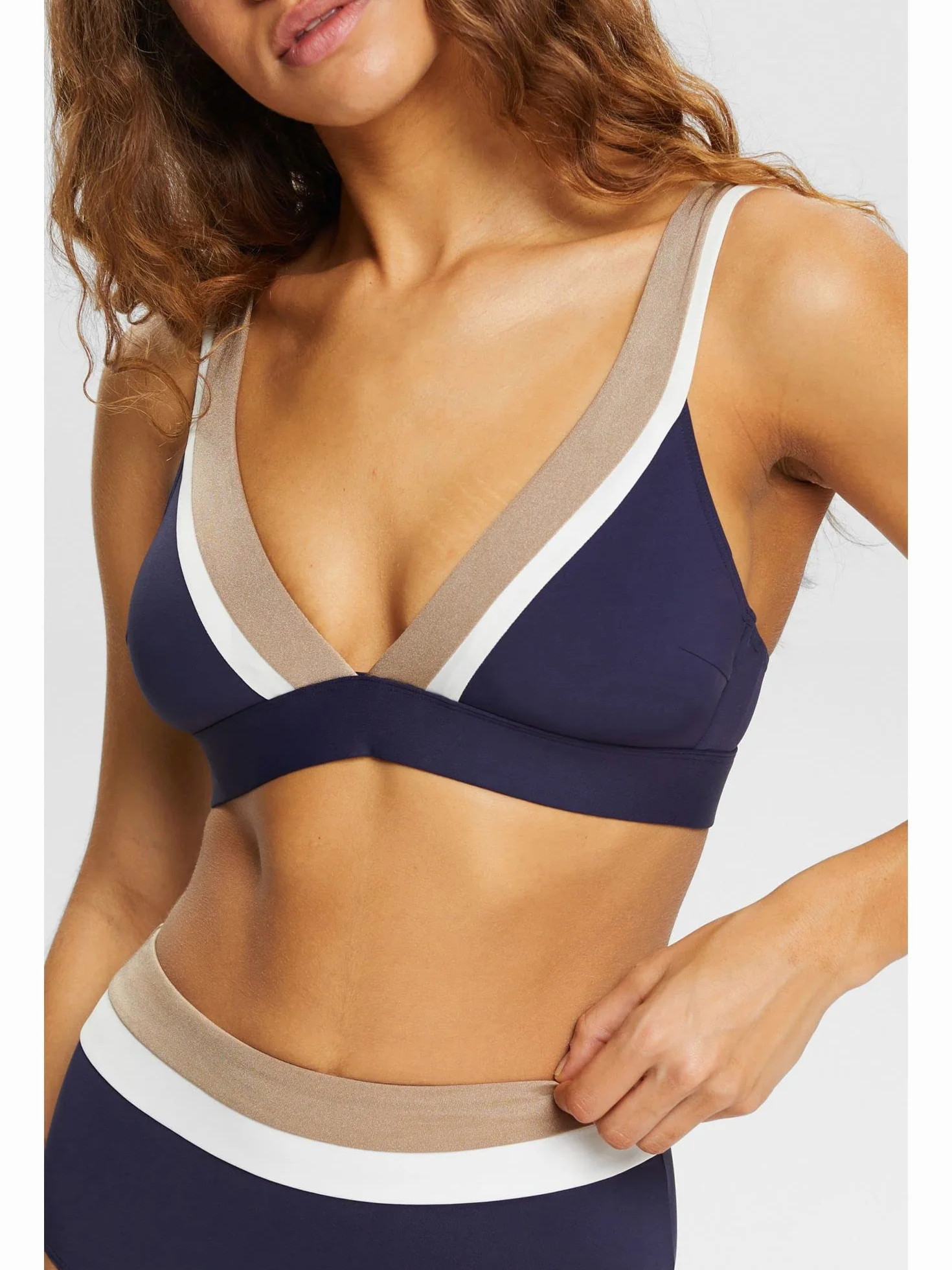 ESPRIT Damskie body Tayrona Beach RCS pad.Bra Bikini, granatowe, 40, grantowy, 40
