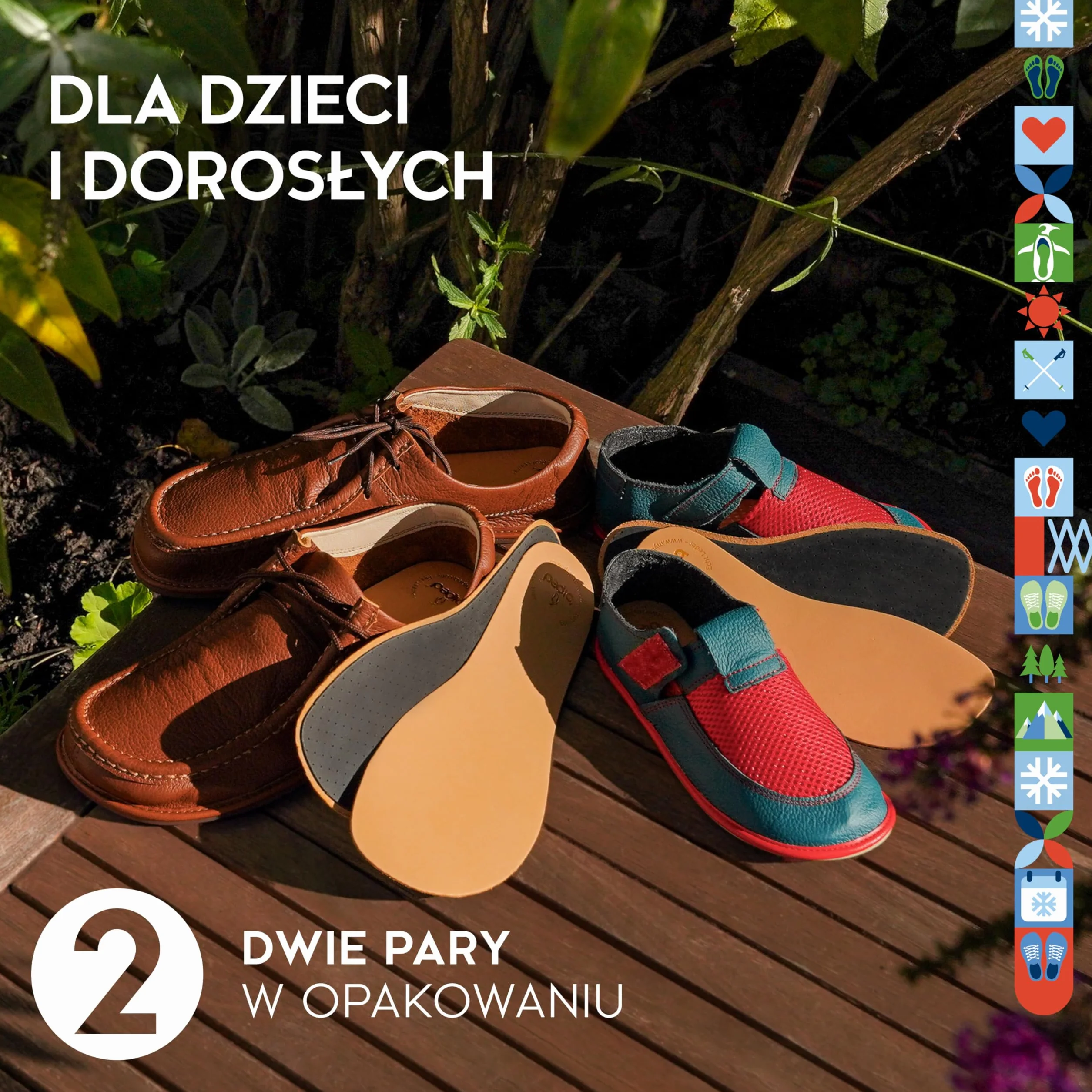 biped minimal sole LEDIGOS - 2 pary wkładek do butów minimalnych i bosych - wysokiej jakości skórzane wkładki z węglem aktywnym - dla dorosłych i dzieci(39)