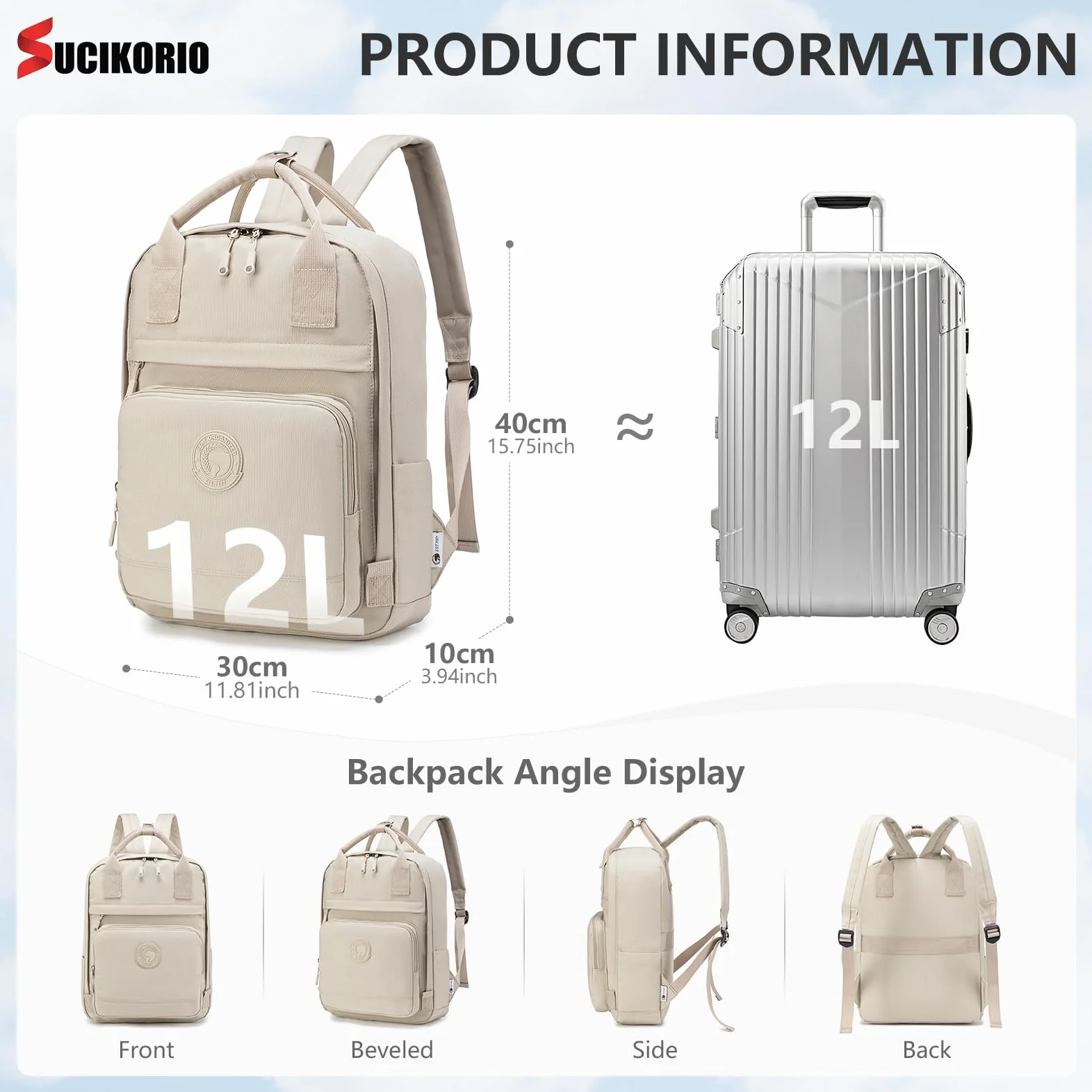 40x30x10cm Plecak Podróżny Lufthansa Bagaż Ręczny Do Samolotu, Wodoodporny Oxford Mały Bagaż Ręczny Plecak Podróżny Z Przegrodą Na Laptop 14 Cali Plecak Dzienny Plecaks Szkolny