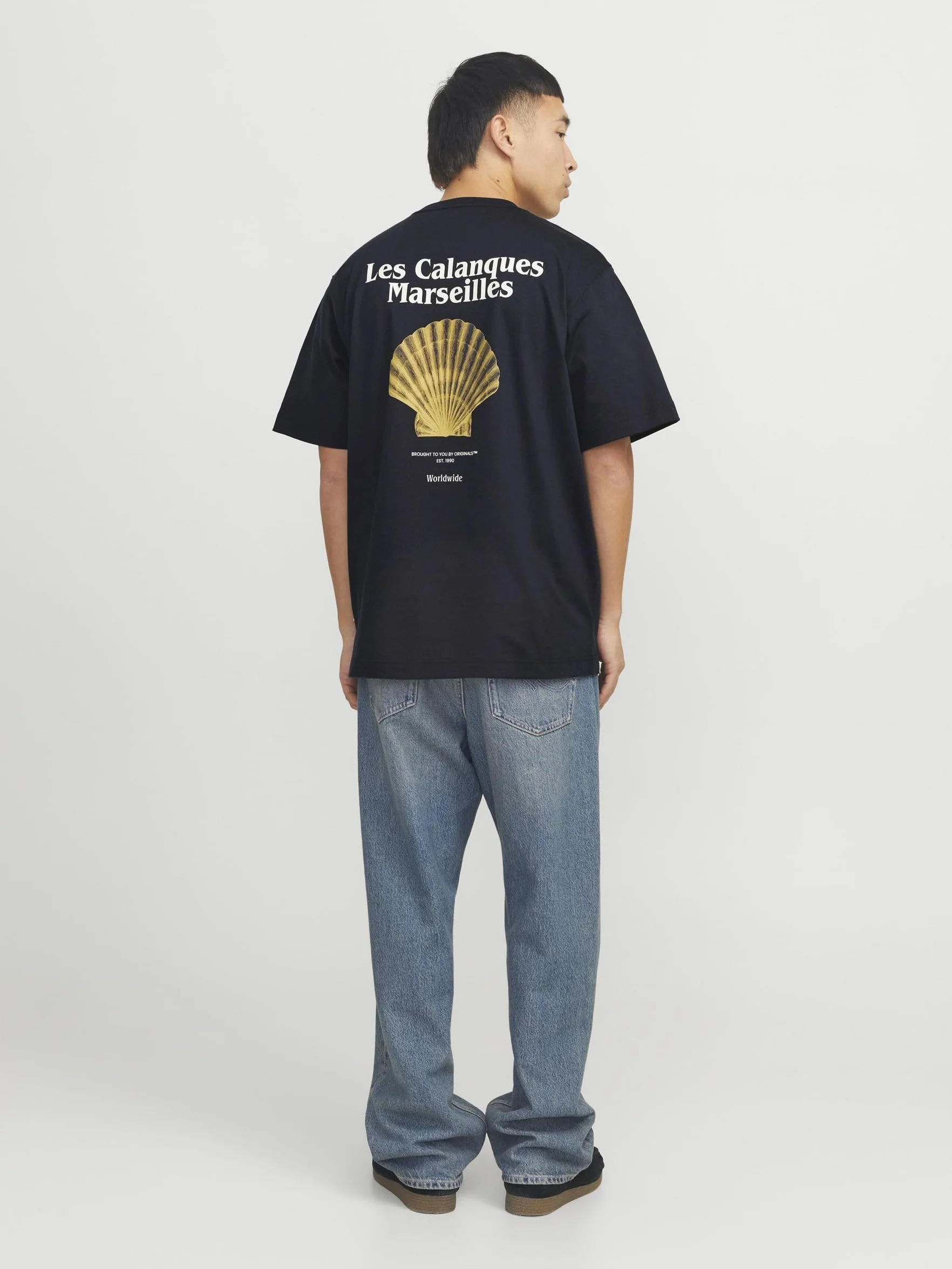 Jack & Jones Jorparos Easter Sketch Tee SS Crew Neck, czarny, L