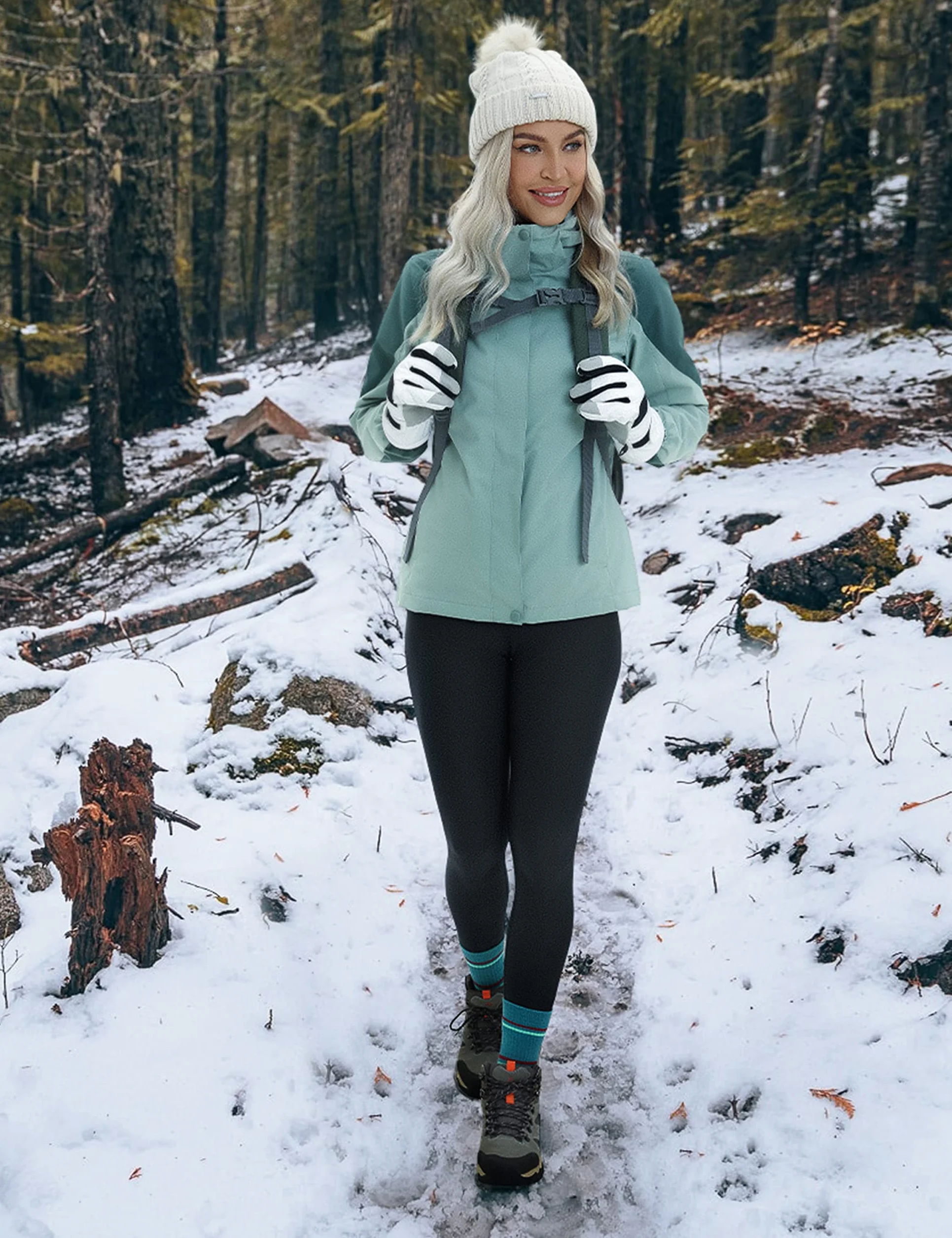 CRZ YOGA Damskie Legginsy Z Podszewką Z Polaru Termicznego Zima Z Wysokim Stanem Grube Spodnie Do Jogi Pełnej Długości Rajstopy Na Siłownię - 28 Calies