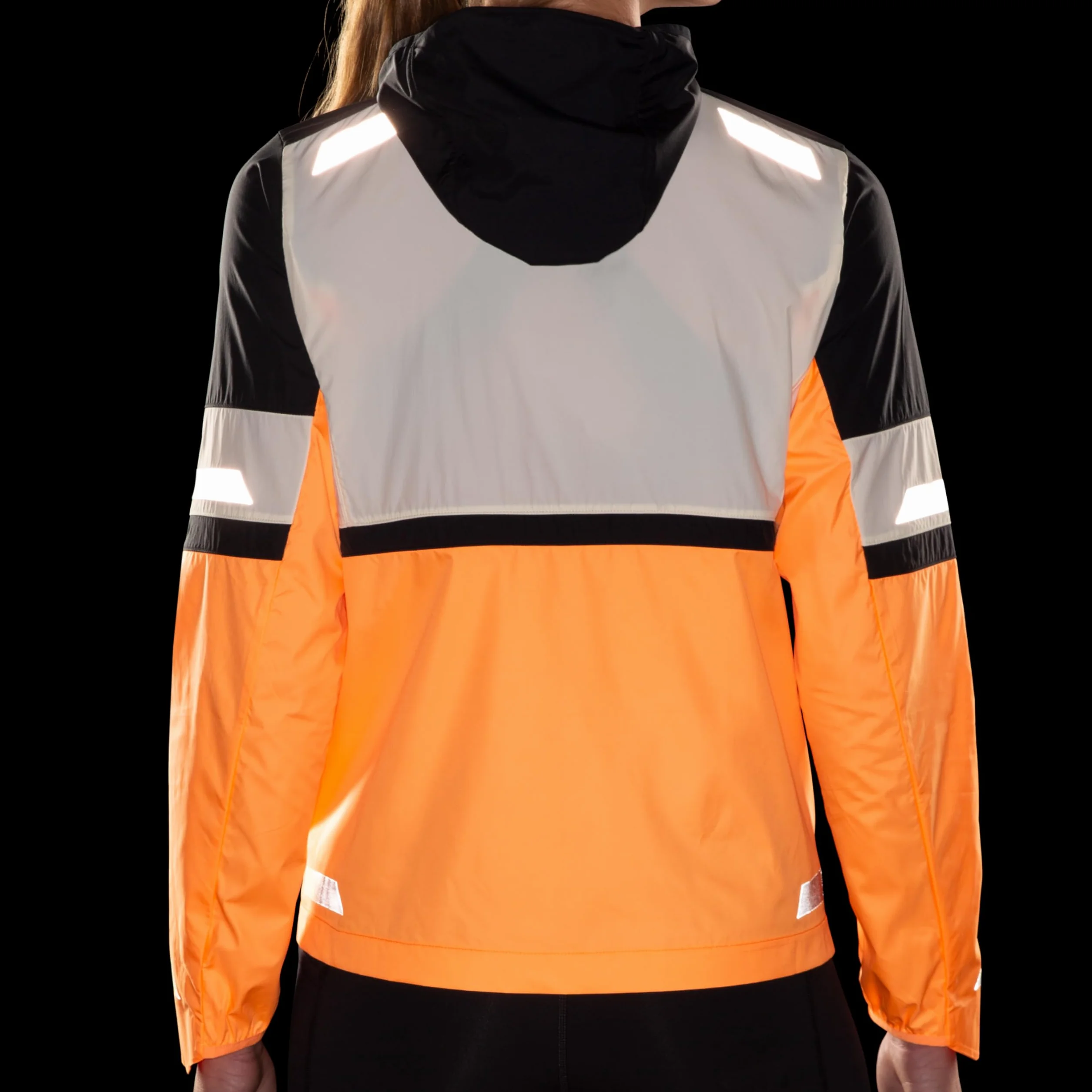 BROOKS 221689167 Run Visible Jacket 2.0 Damska kurtka Ecru/Fluor Flash/czarna, rozmiar 30