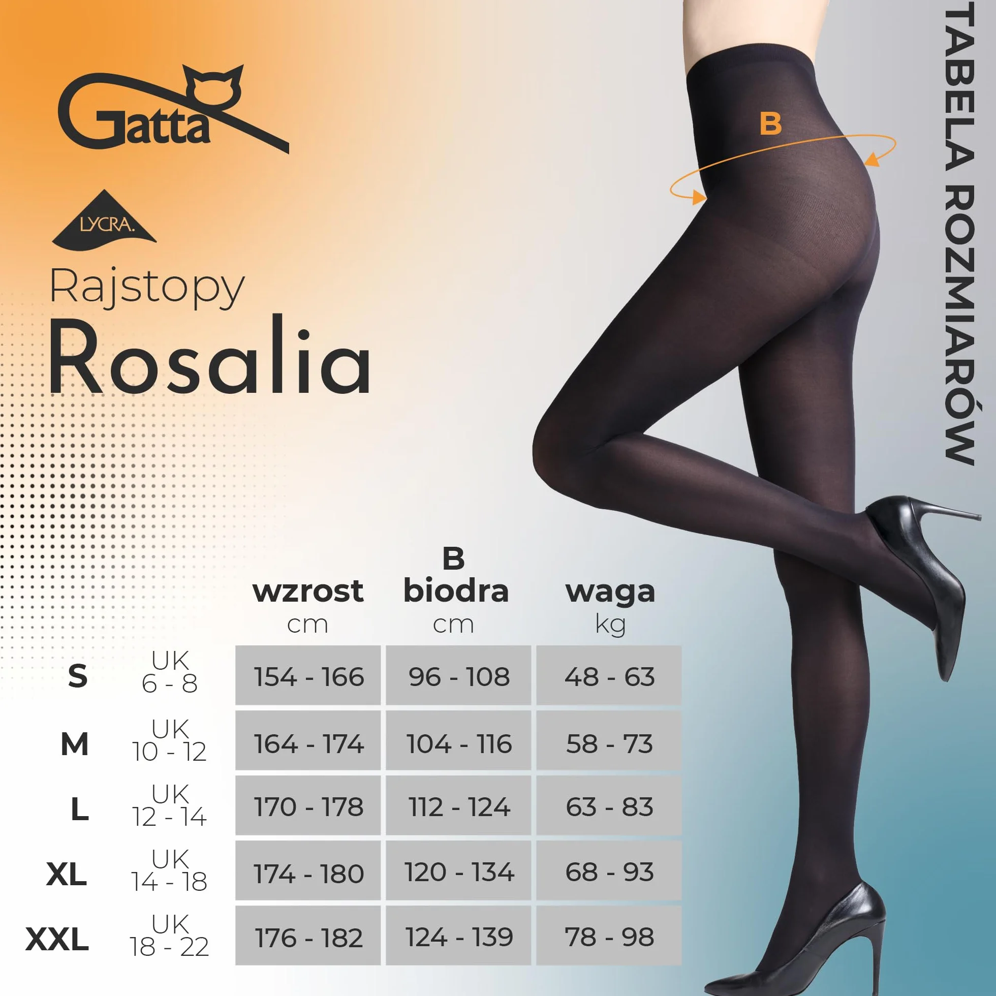 Gatta Rajstopy Rosalia czarne/moka 40 DEN, 60 DEN, 100 DEN, klasyczne, wygodne, ponadczasowe, gładkie, matowe, z mikrofibry, bez zaznaczonej części majteczkowej i palcowej, wytrzymałe na zaciągnięcia