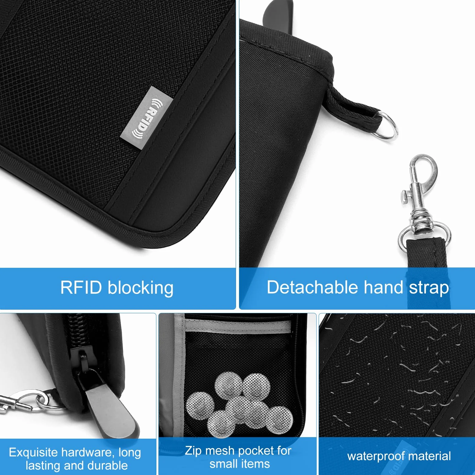 Organizer na paszport z zawieszką bagażową, etui na paszport z blokadą RFID, organizer na dokumenty podróżne, przenośne etui na paszport, etui na dowód osobisty dla kobiet i mężczyzn