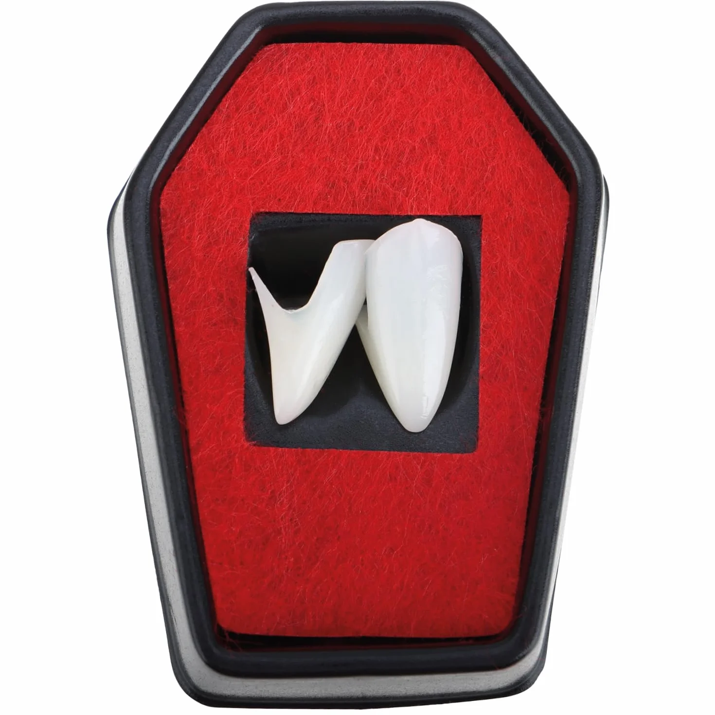 COM-FOUR® 5-czesciowy zestaw do makijazu na Halloween - akcesoria do kostiumu wampira z zebami wampira, sztuczna krwia, gabka, koralikami samoprzylepnymi i paleta do makijazu