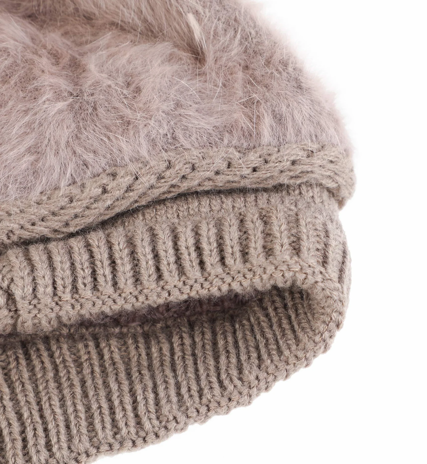 Superora Czapka beanie dla kobiet dwuwarstwowa polarowa linia zimowe czapki z dzianiny żeberet czapka francuska czapka vintage dzianinowa pleciona szydełkowa elegancka lekka vintage ładna klasyczna