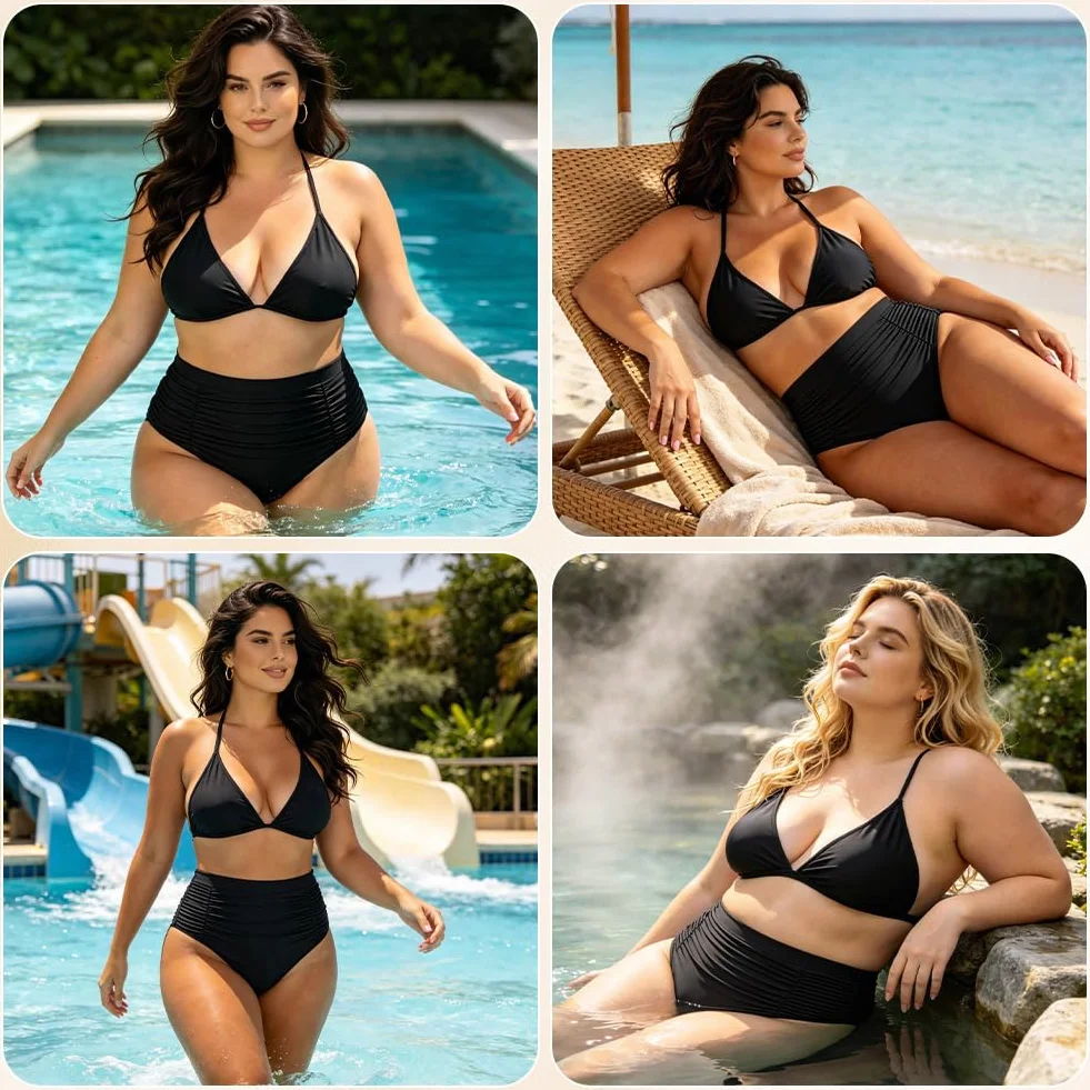 Majtki bikini damskie z wysokim stanem, majtki z wysokim stanem, bikini na dół, spodnie kąpielowe z płaskim brzuchem, damskie stroje kąpielowe, majtki bikini z wysokim stanem, bikini z marszczonym