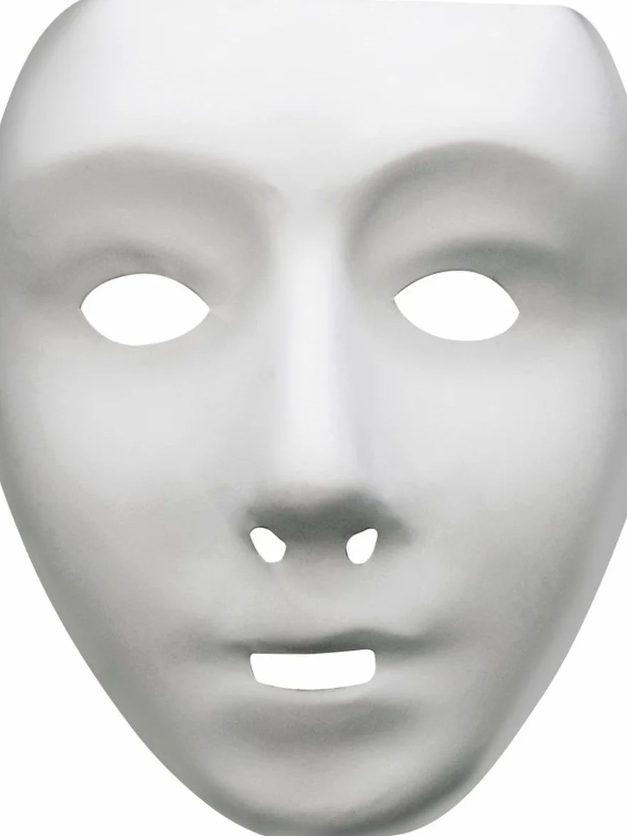 MASQUE BLANC ROBOT A DECORER