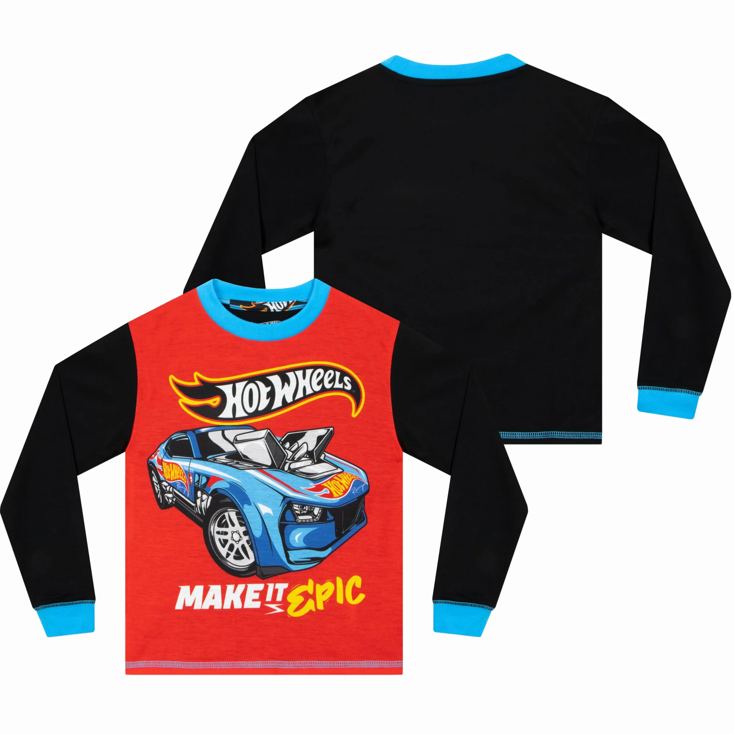 Hot Wheels Piżamy | Piżamy Z Samochodami Wyścigowymi Dla Chłopców | Wyścigowe Piżamy Dla Chłopców