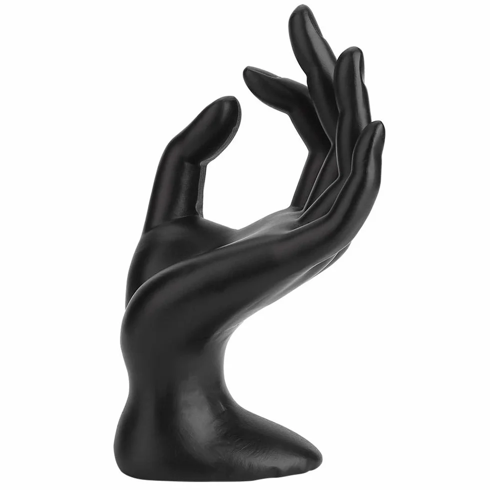 Creative Black OK-ręcznie gestykulowane pierścionki, stojak, kolczyki, bransoletka, uchwyt, biżuteria, organizer na wystawę (czarny)