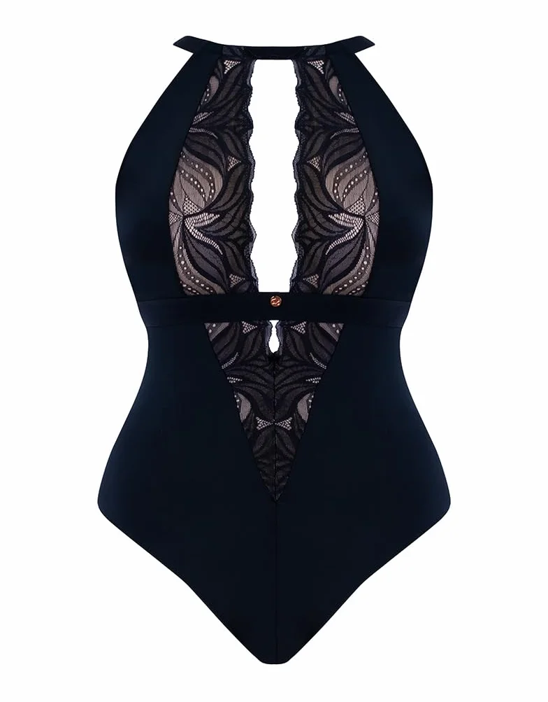 Scantilly Indulgence damska bielizna ze stretchem i koronką, czarna/latte, XL, Czarny/Latte, XL