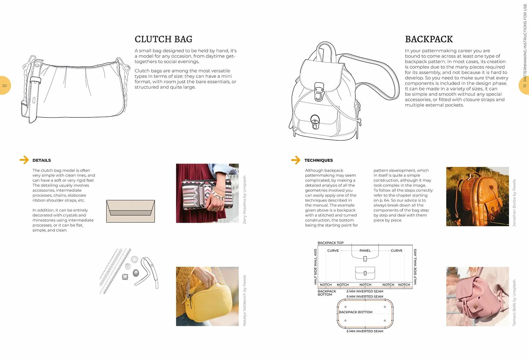 Designing Bags /anglais: Typology, Construction Techniques, Analogue and Digital Patternmaking from Scratch