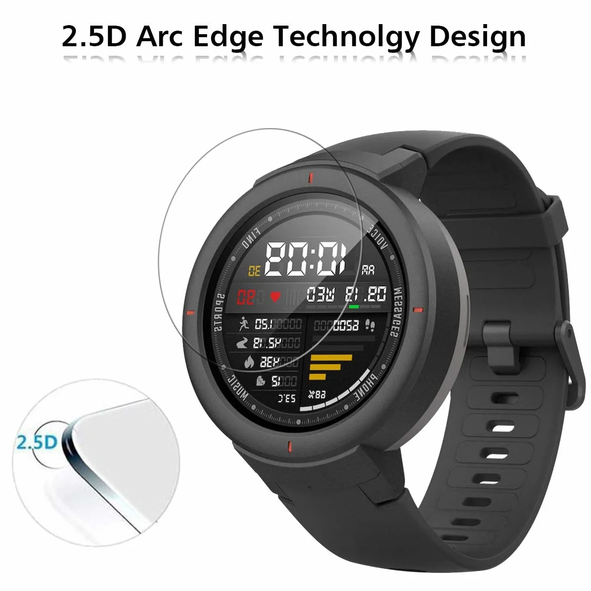 VGUARD 4-częściowa folia ochronna na ekran do zegarka Huawei Watch GT/GT Active/Garmin Swim 2/Garmin Forerunner 45 Plus/Amazfit Verge/Verge Lite/Amazfit T-Rex/TicWatch Pro/Fossil Gen 6 42 mm