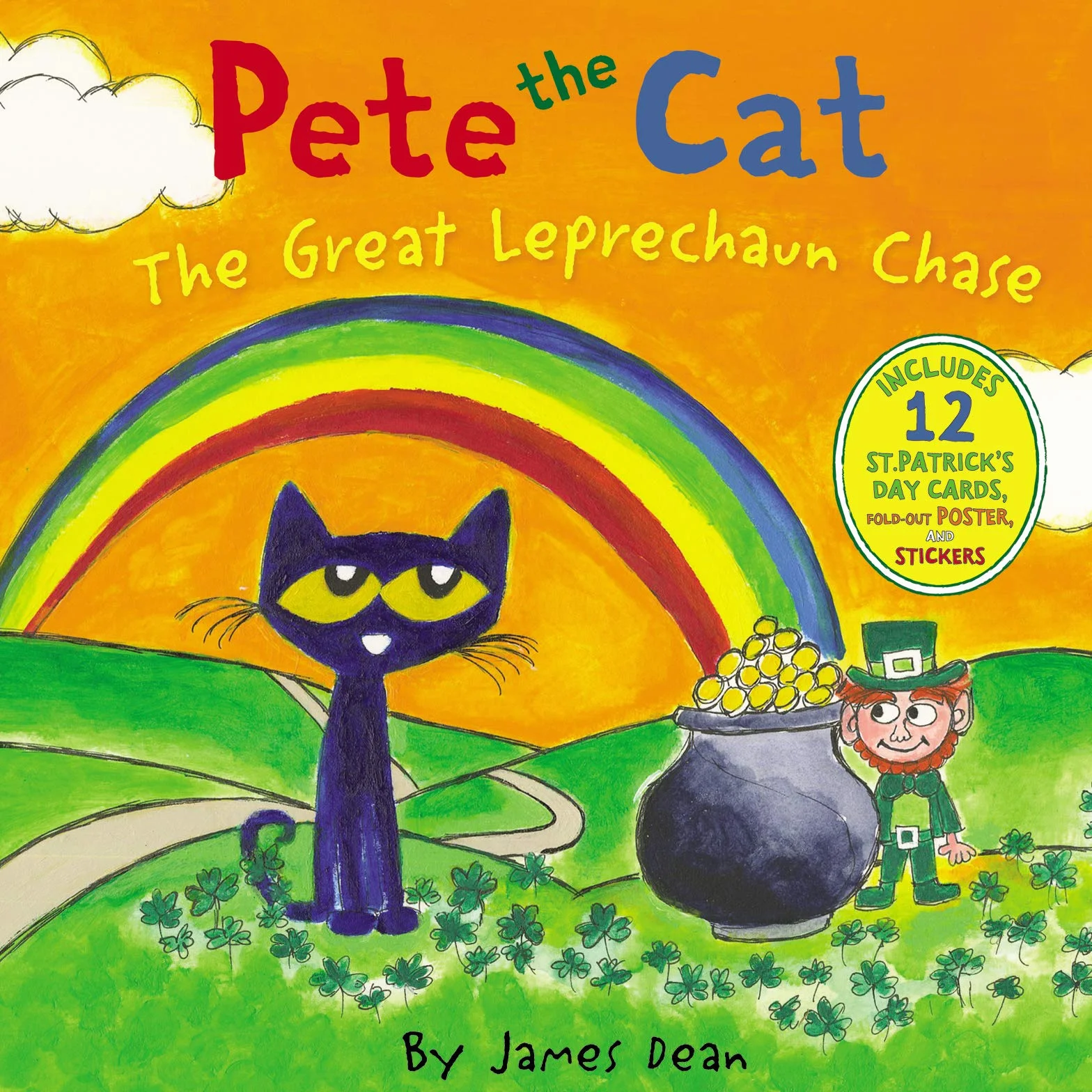 Pete the Cat: The Great Leprechaun Chase: Includes 12 St. Patrick's Day Cards, Fold-Out Poster, and Stickers!