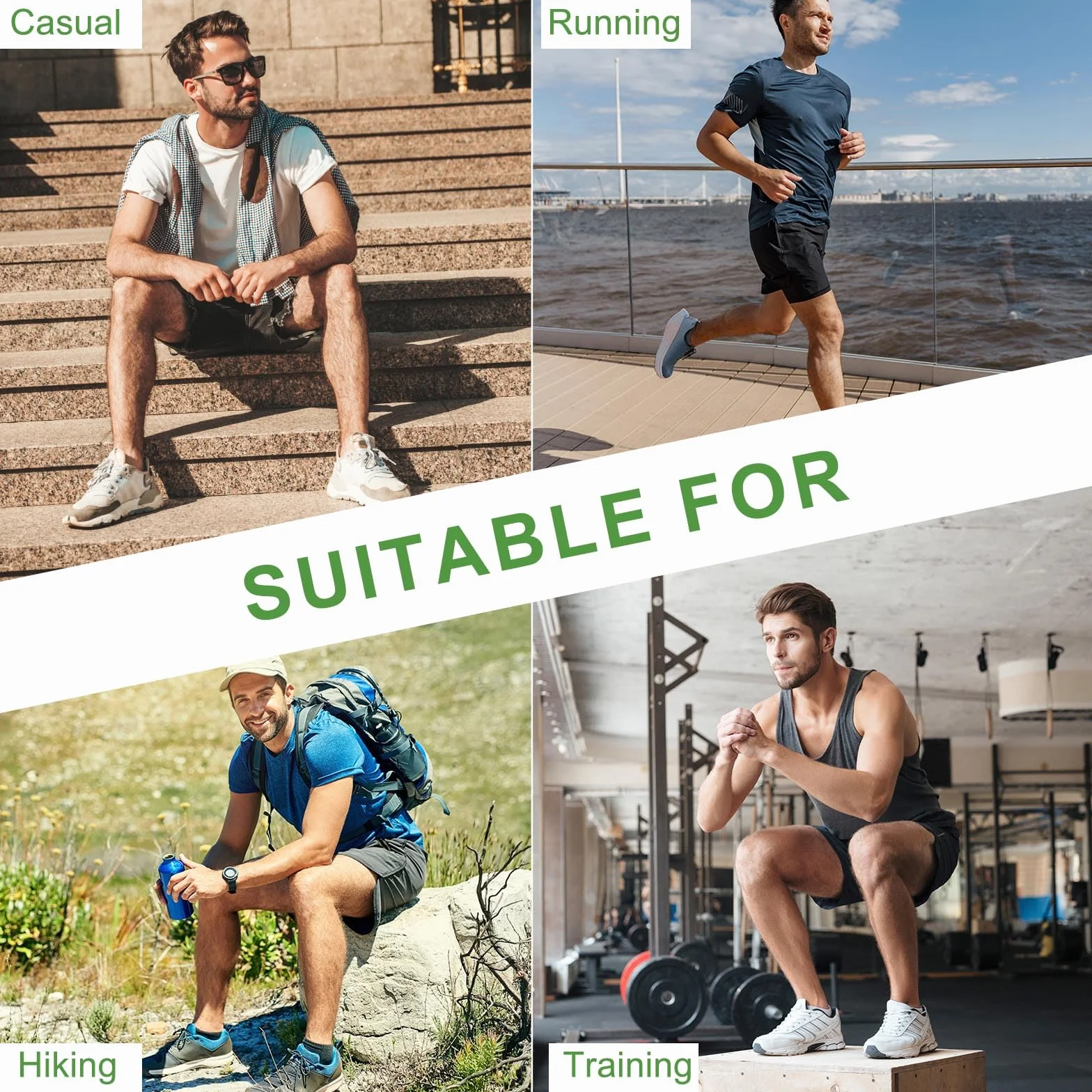 Blu Ninfee Bambusowe skarpety do sneakersów, męskie, rozm. 43-46, 39-42, oddychające, krótkie, sportowe skarpety z wyściółką, zapobiegające zapachom, skarpety do biegania, skarpety do kostek, na lato