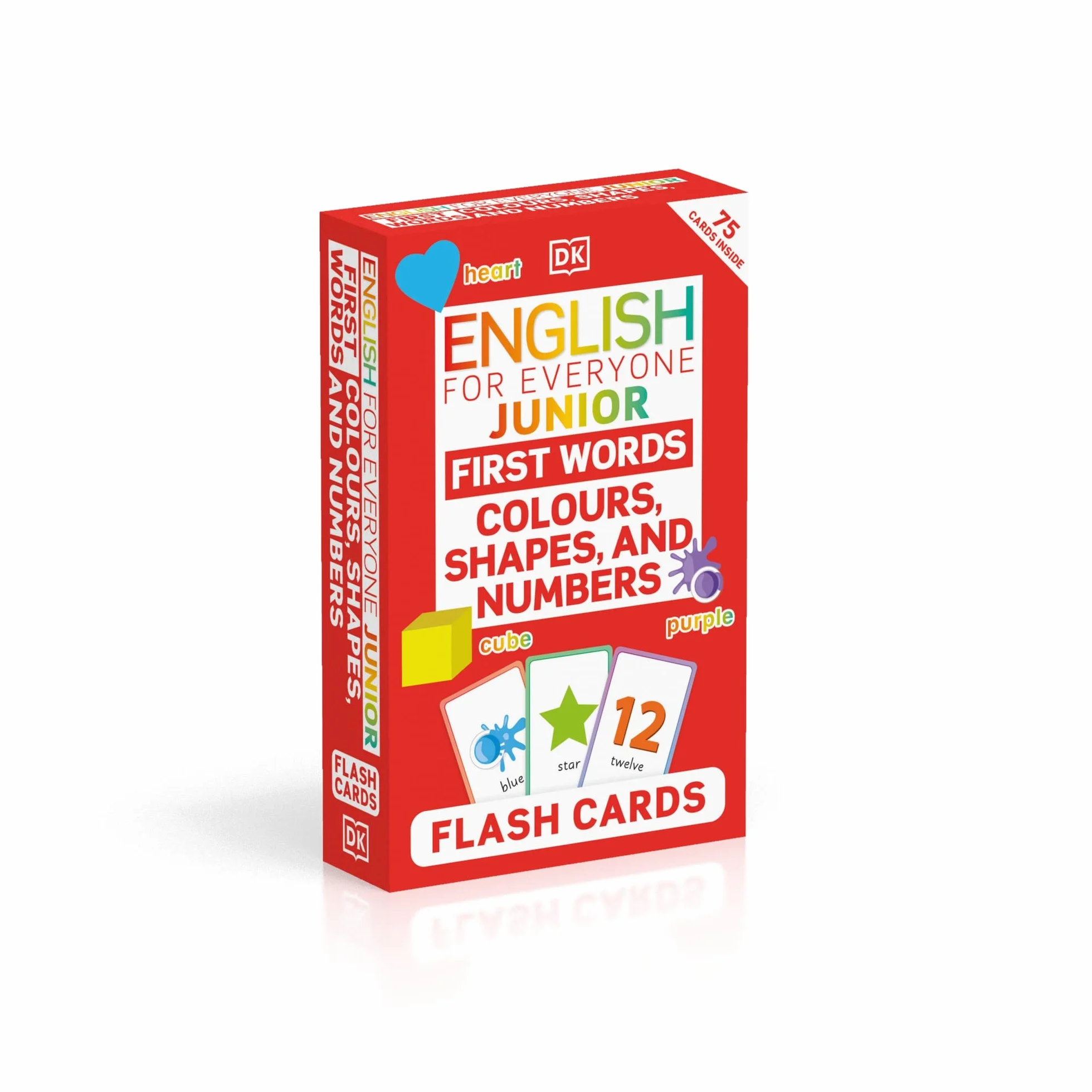 English for Everyone Junior First Words Colours, Shapes, and Numbers Flash Cards