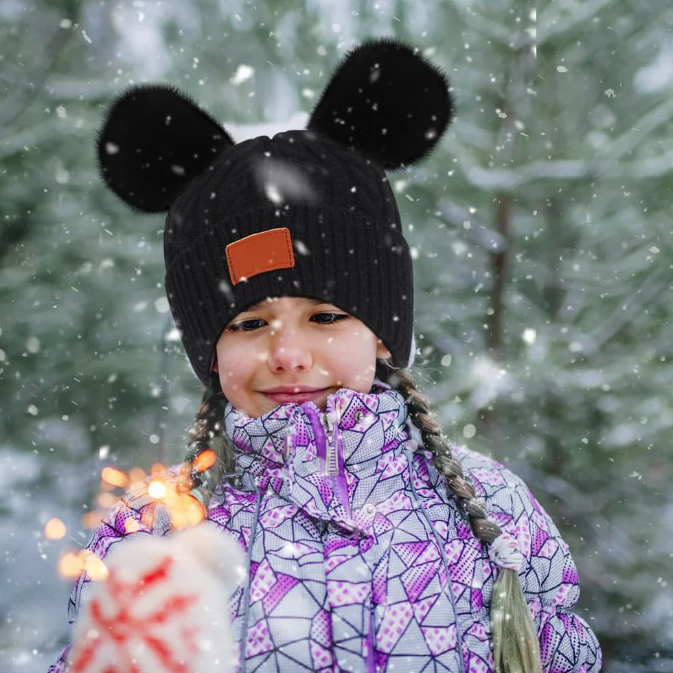 Dziecięca czapka zimowa, szalik, rękawiczki, zestaw 3 szt., czapka, rękawiczki, okrągły szalik, termiczna dzianina, ciepły szal kominowy dla chłopców i dziewczynek, 2-6 lat, do aktywności na