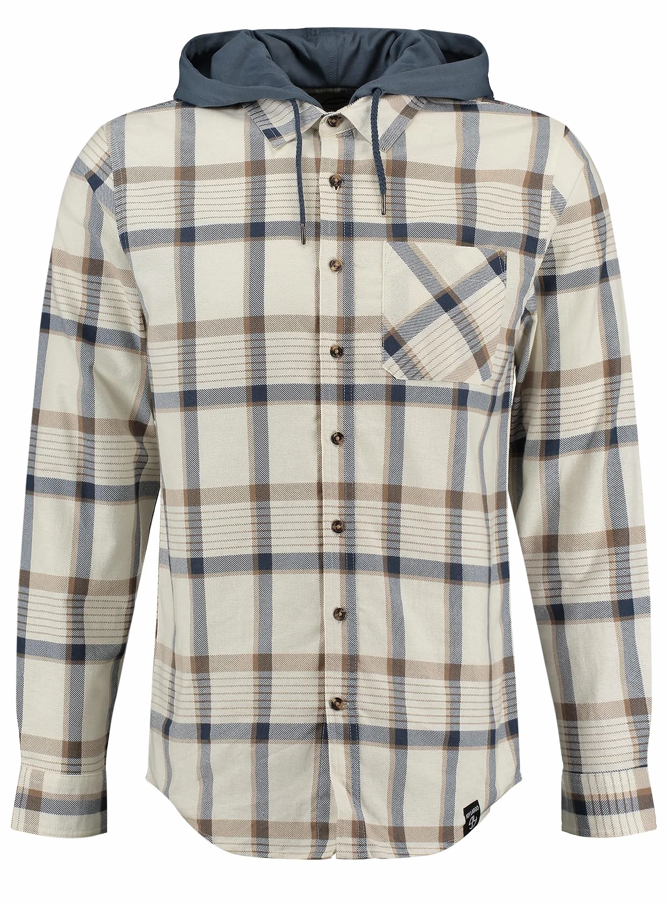 KEY LARGO Koszula Mężczyźni Klcatania 1/1 Hoodie-checks