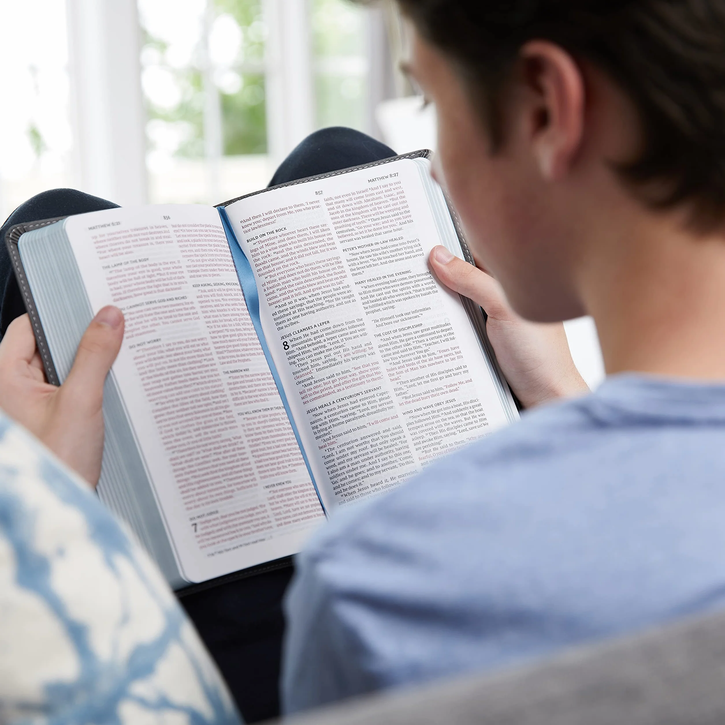 Kjv, Thinline Bible Youth Edition, Leathersoft, Brown, Red Letter Edition, Comfort Print: Holy Bible, King James Version