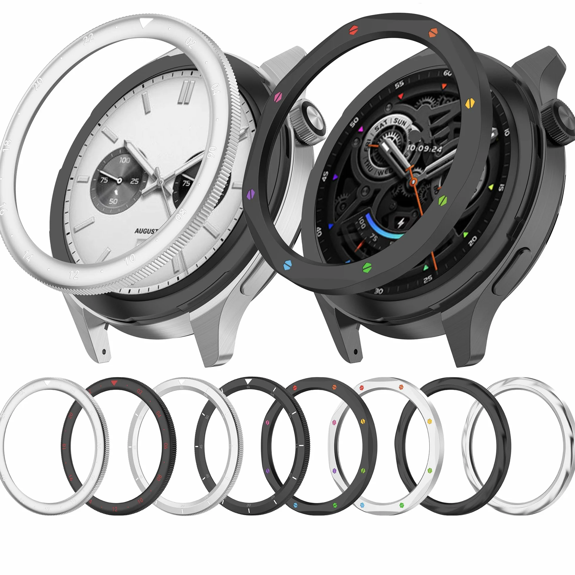 Ramka ze stali nierdzewnej do Xiaomi Watch S4 metalowa ramka do Mi Watch S3 zapasowe etui z folią hartowaną (7)